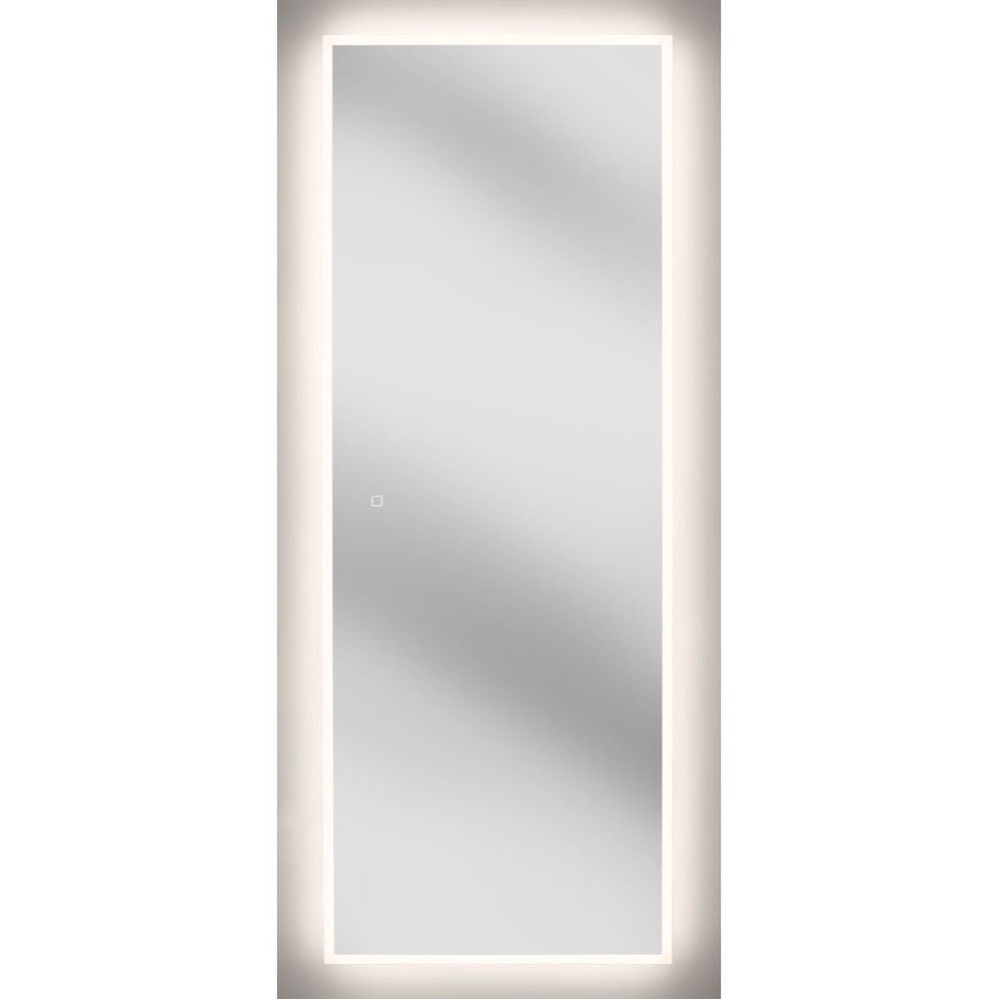 Aptations, Aptations Sergeña Wardrobe 24" x 63" Wall-Mounted Rectangular Hardwired LED Back-Lit Mirror With Tunable 2,700K Warm White to 5,800K Cool White Light Color