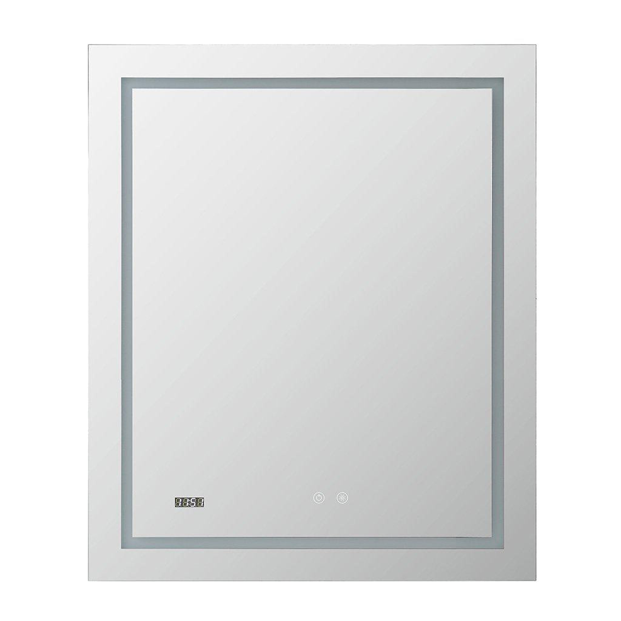 Aquadom, Aquadom Daytona  24" x 30" Rectangle Ultra-Slim Framed LED Lighted Bathroom Mirror With Defogger