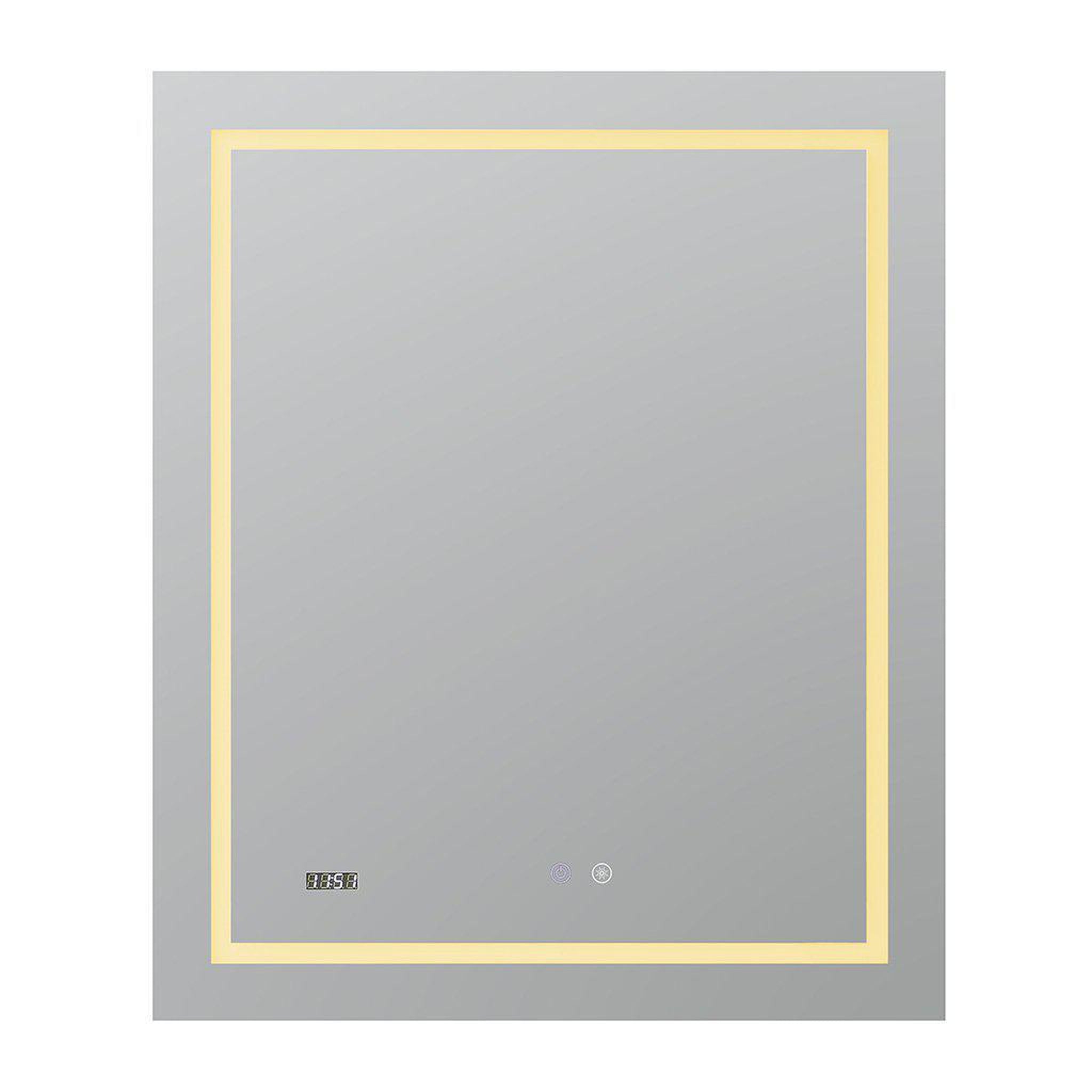 Aquadom, Aquadom Daytona  24" x 30" Rectangle Ultra-Slim Framed LED Lighted Bathroom Mirror With Defogger