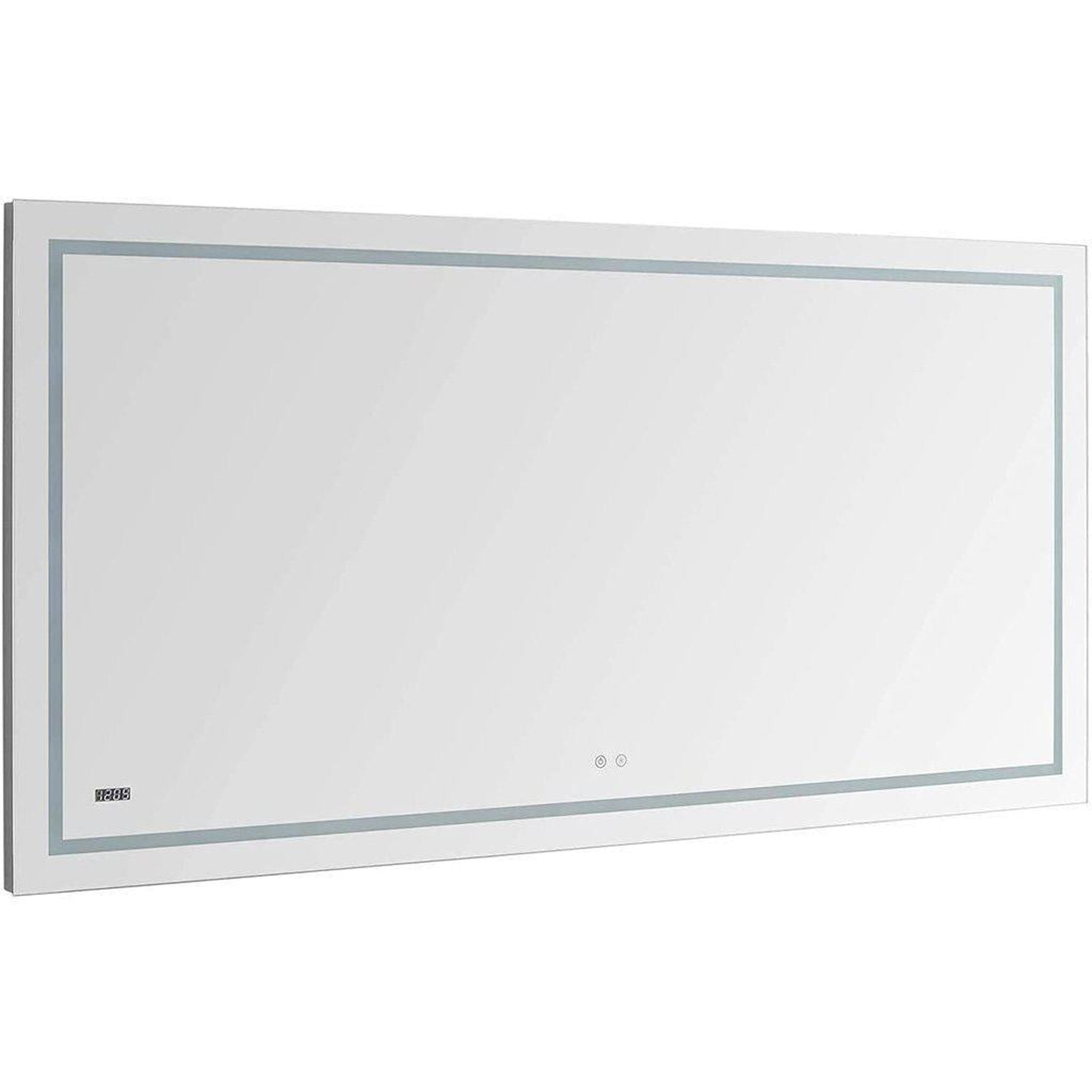 Aquadom, Aquadom Daytona 48" X 30" Rectangle  Ultra-Slim Frame LED Lighted Bathroom Mirror With Defogger