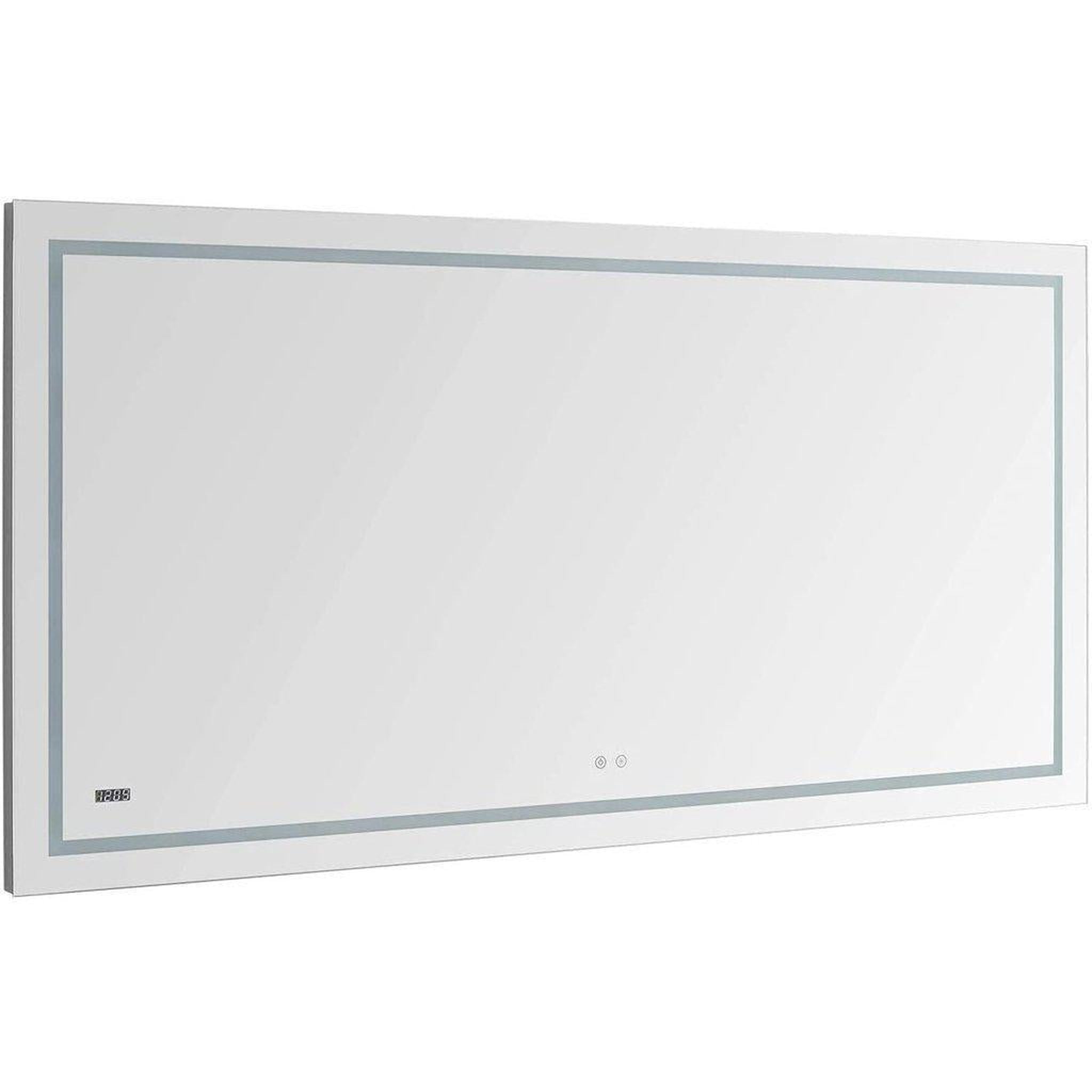 Aquadom, Aquadom Daytona 48" X 36" Rectangle  Ultra-Slim Frame LED Lighted Bathroom Mirror With Defogger