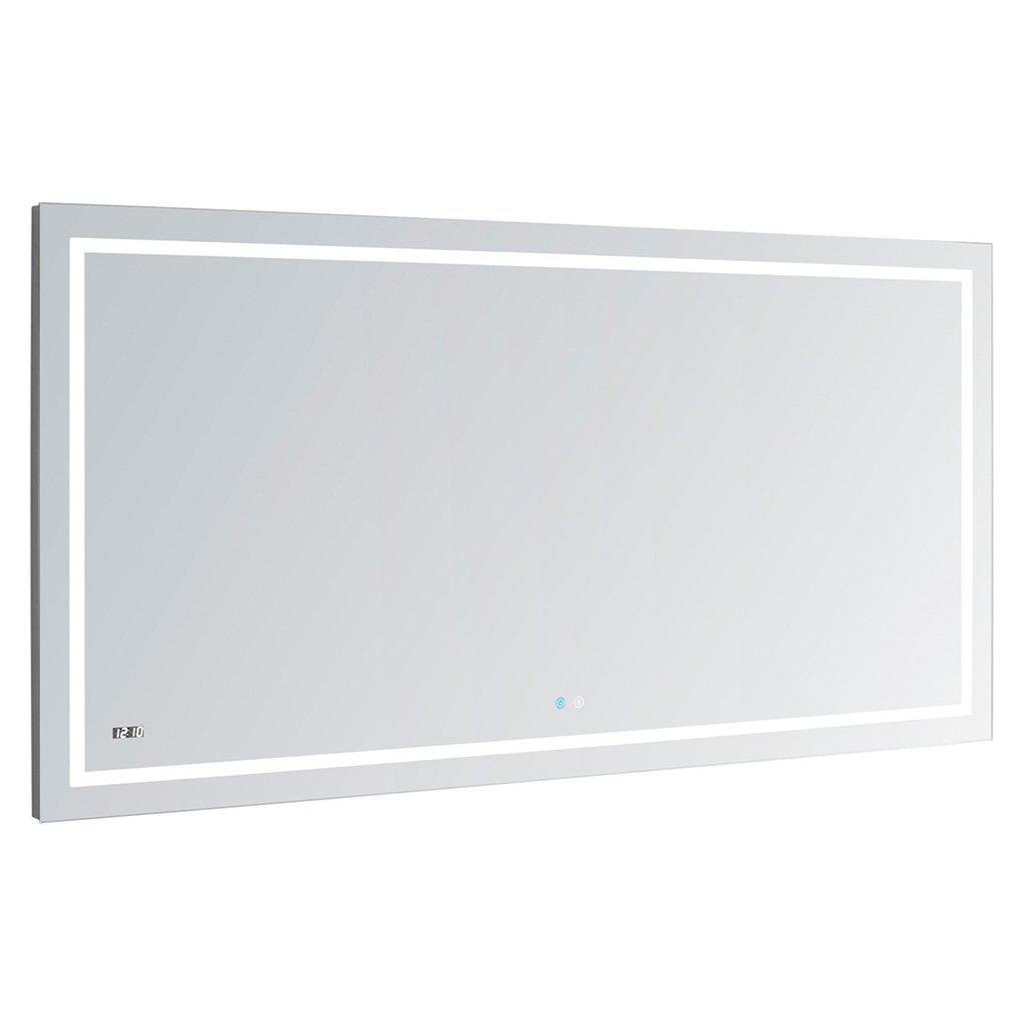 Aquadom, Aquadom Daytona 60" X 36" Rectangle Ultra-Slim Frame LED Lighted Bathroom Mirror With Defogger