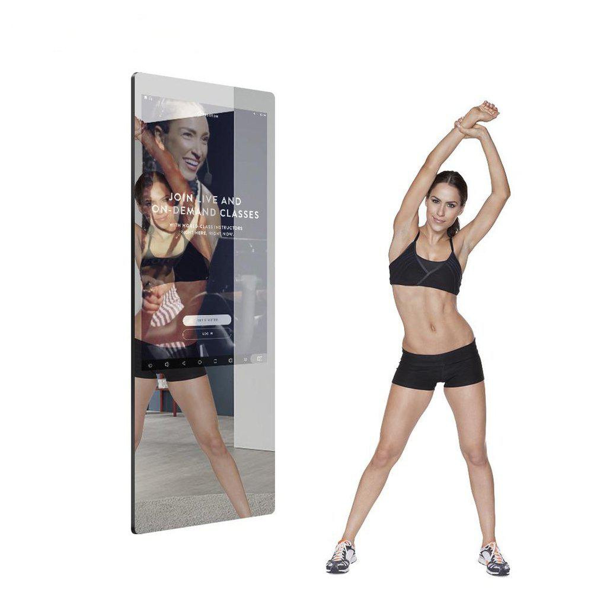 Aquadom, Aquadom Energy 24" X 71" Smart Fitness Mirror With 5MP HD Camera and Body Fat Scale