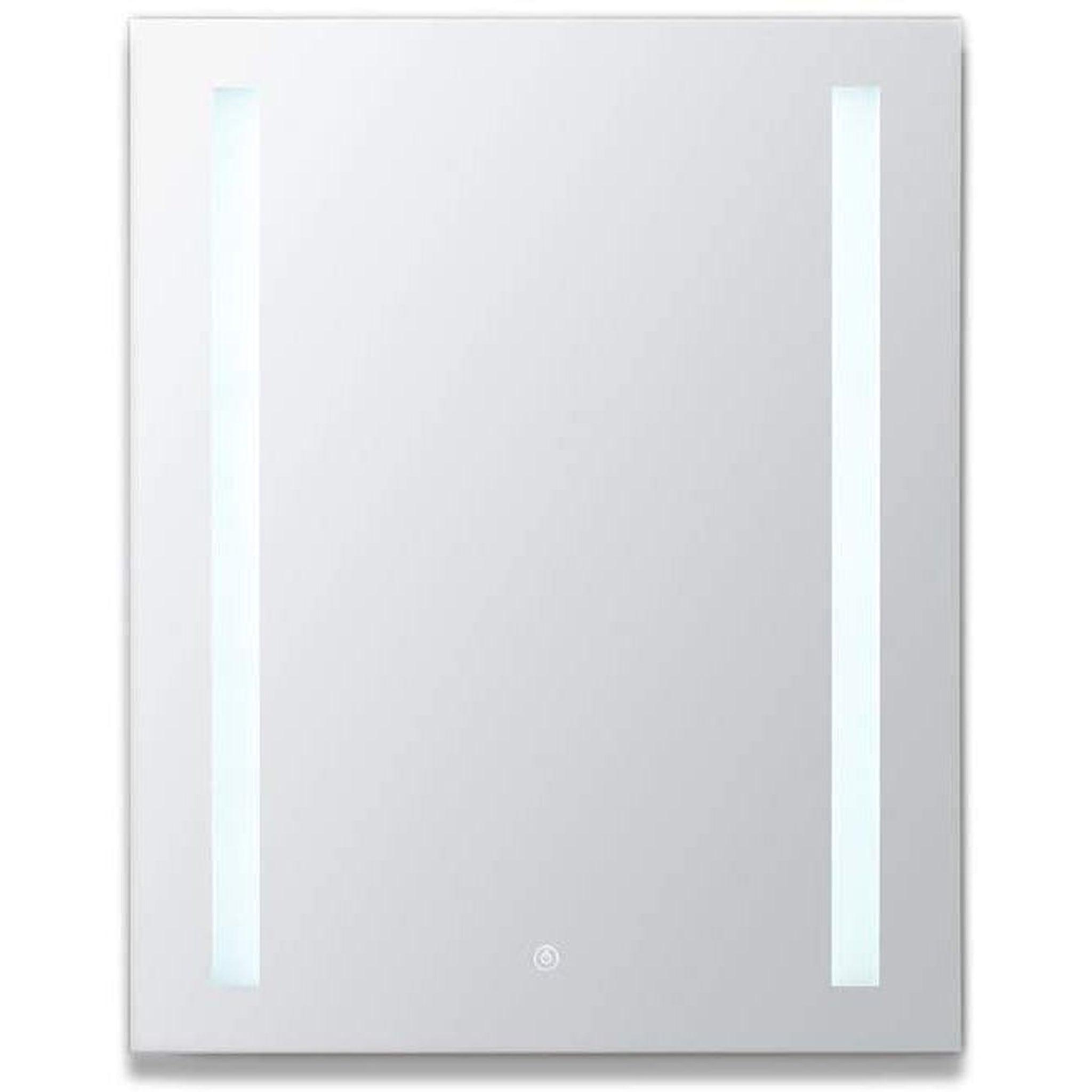 Aquadom, Aquadom Royale Basic 24" x 30" Single View Rectangle Right Hinged Recessed or Surface Mount Medicine Cabinet With LED Lighting, Touch Screen Button, Dimmer