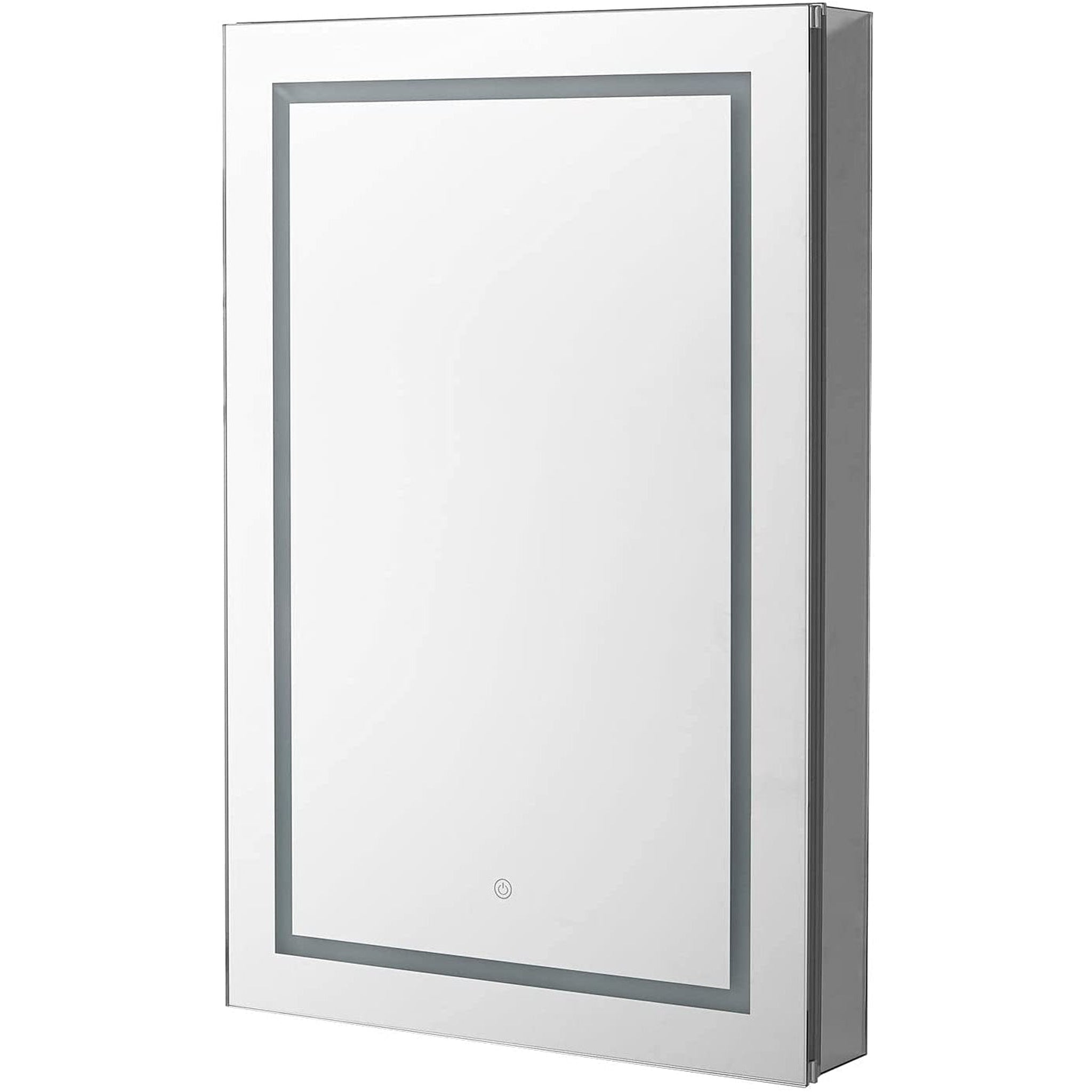 Aquadom, Aquadom Royale Basic Q 24" x 30" Single View Rectangle Left Hinged Recessed or Surface Mount Medicine Cabinet  With LED Lighting, Touch Screen Button, Dimmer