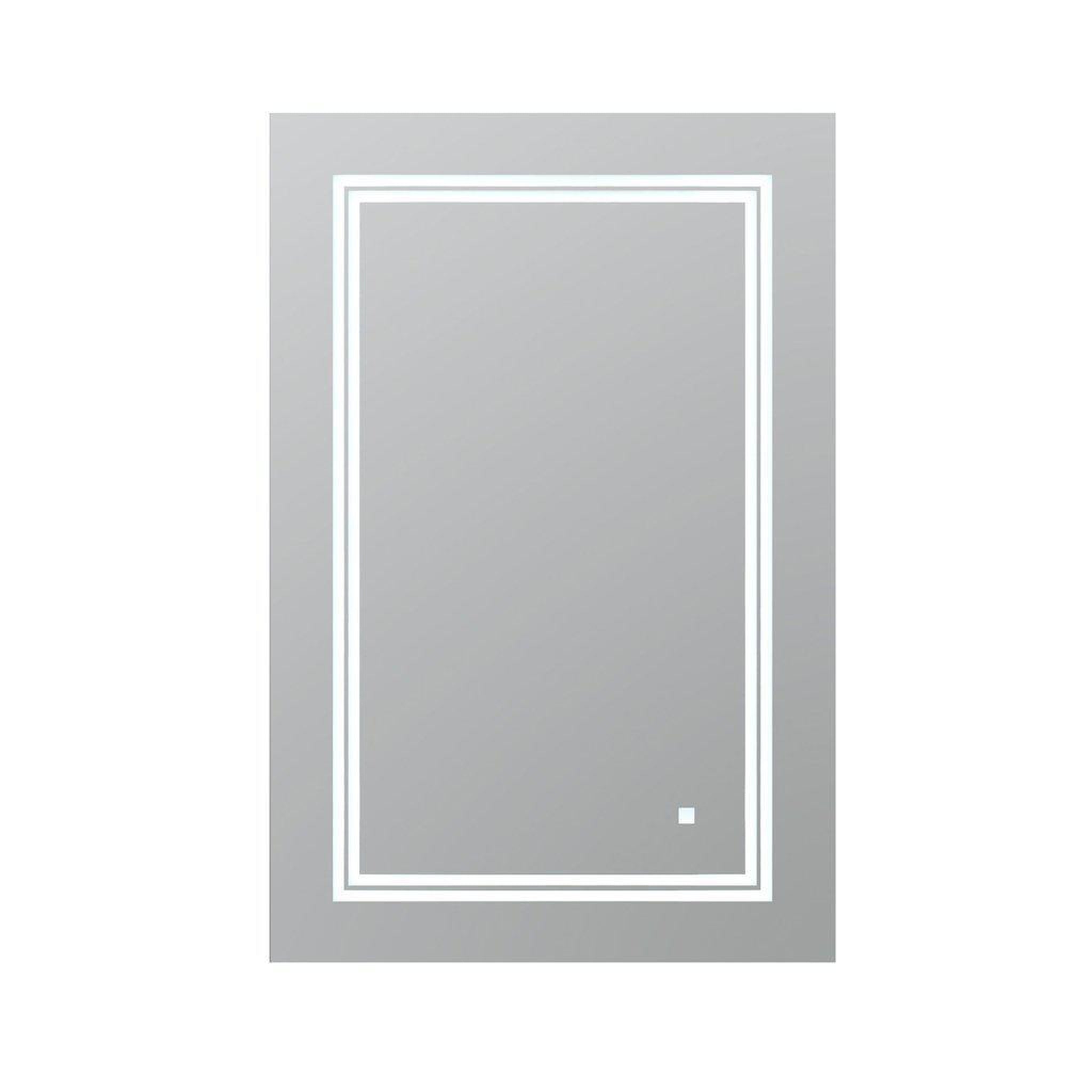 Aquadom, Aquadom SOHO 24" X 36" Rectangular Ultra-Slim Frame LED Lighted Bathroom Mirror With Defogger