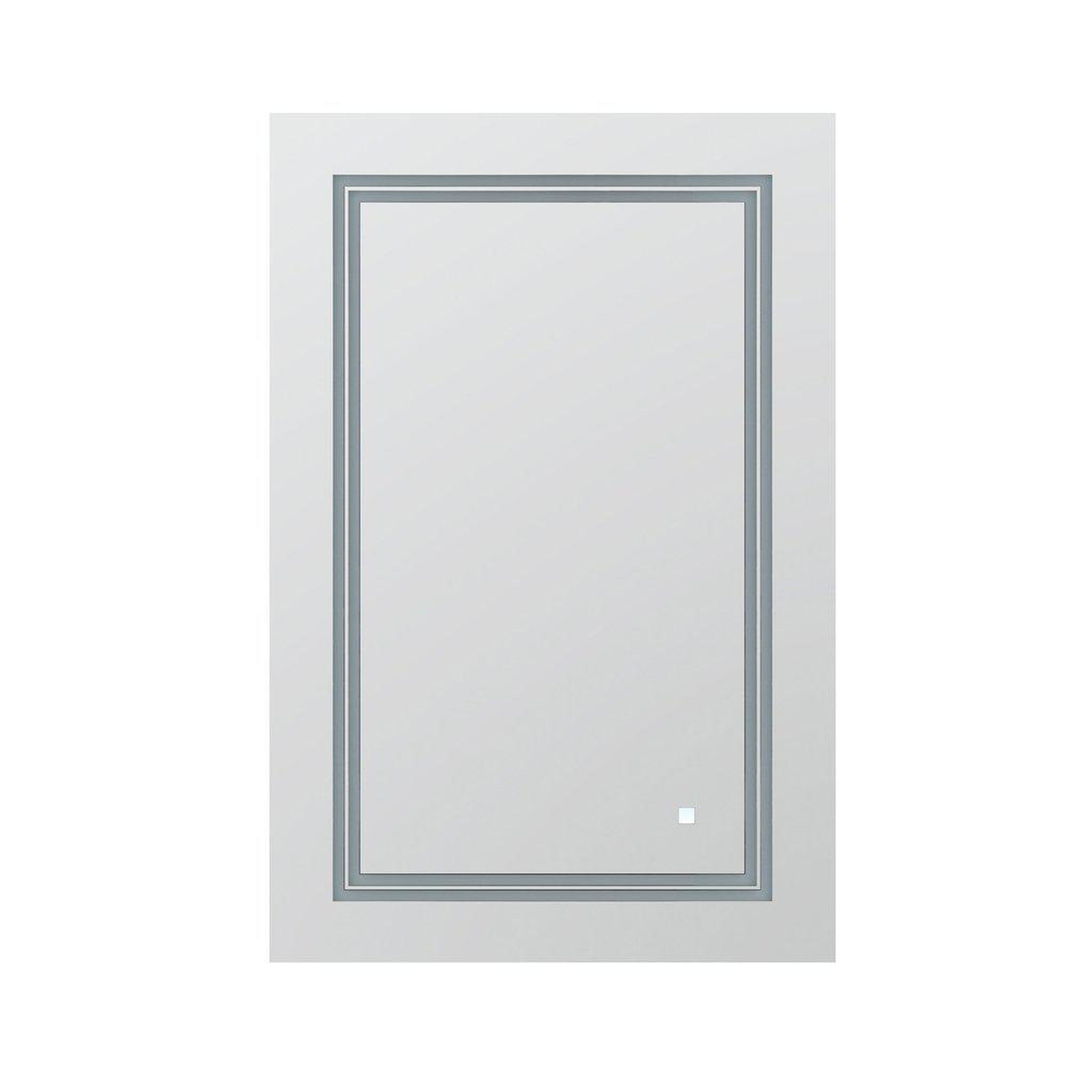 Aquadom, Aquadom SOHO 24" X 36" Rectangular Ultra-Slim Frame LED Lighted Bathroom Mirror With Defogger