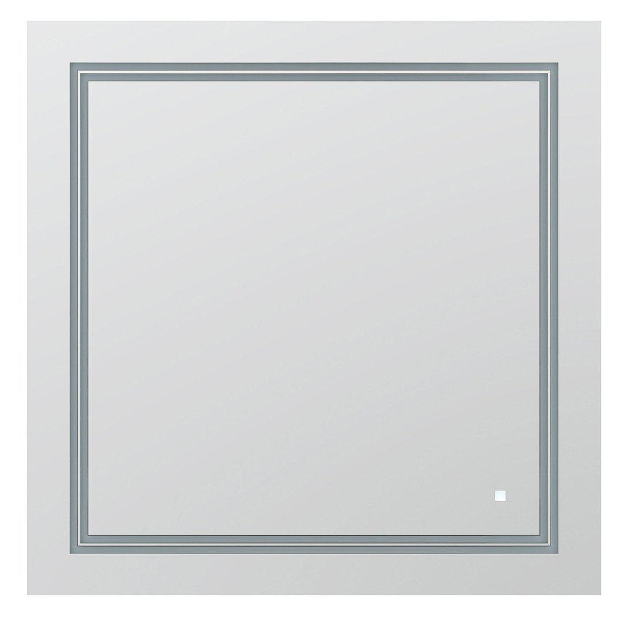 Aquadom, Aquadom SOHO  30" X 30" Square Ultra-Slim Frame LED Lighted Bathroom Mirror With Defogger