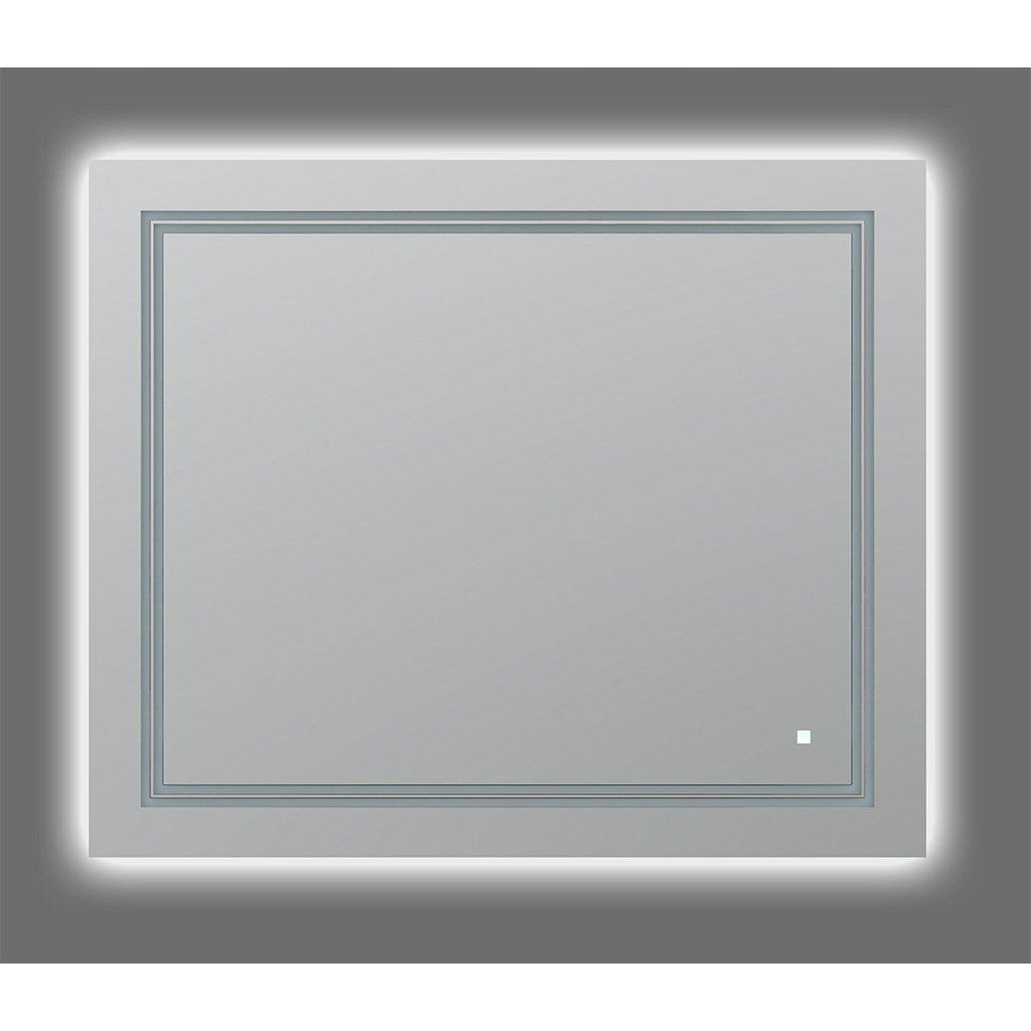 Aquadom, Aquadom SOHO 36" X 30" Rectangle Ultra-Slim Frame LED Lighted Bathroom Mirror With Defogger