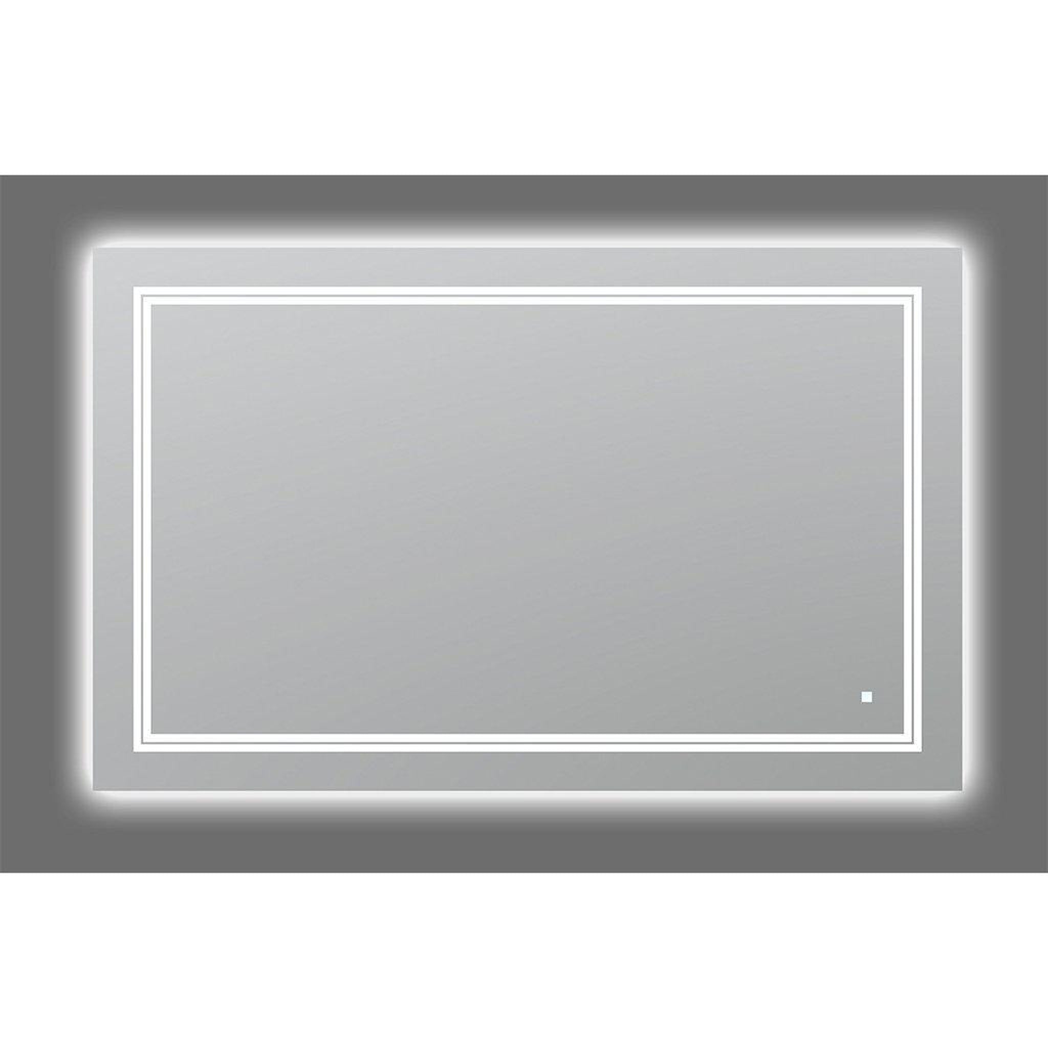 Aquadom, Aquadom SOHO 48" X 30" Rectangular Ultra-Slim Frame LED Lighted Bathroom Mirror With Defogger