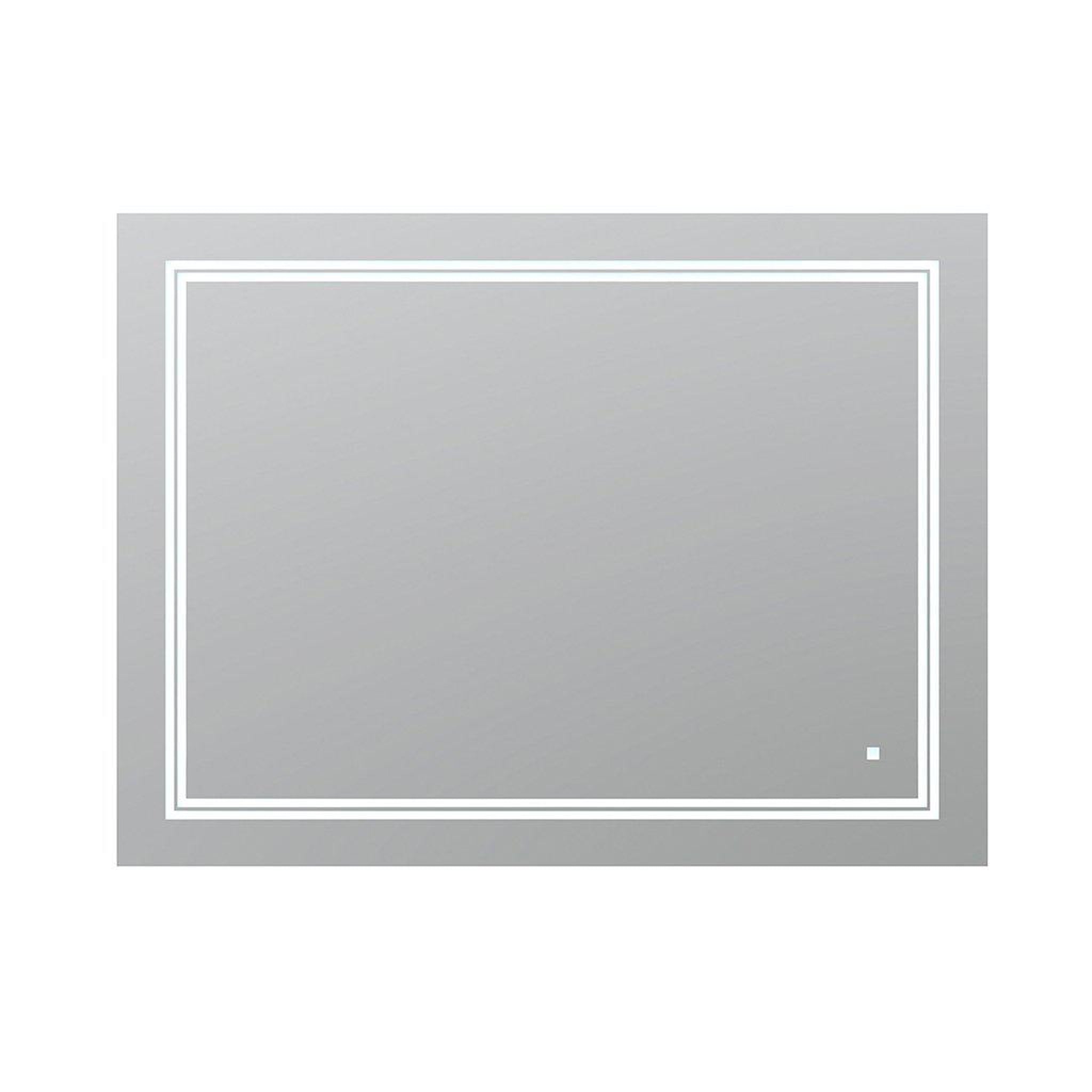 Aquadom, Aquadom SOHO 48" X 36" Rectangular Ultra-Slim Frame LED Lighted Bathroom Mirror With Defogger