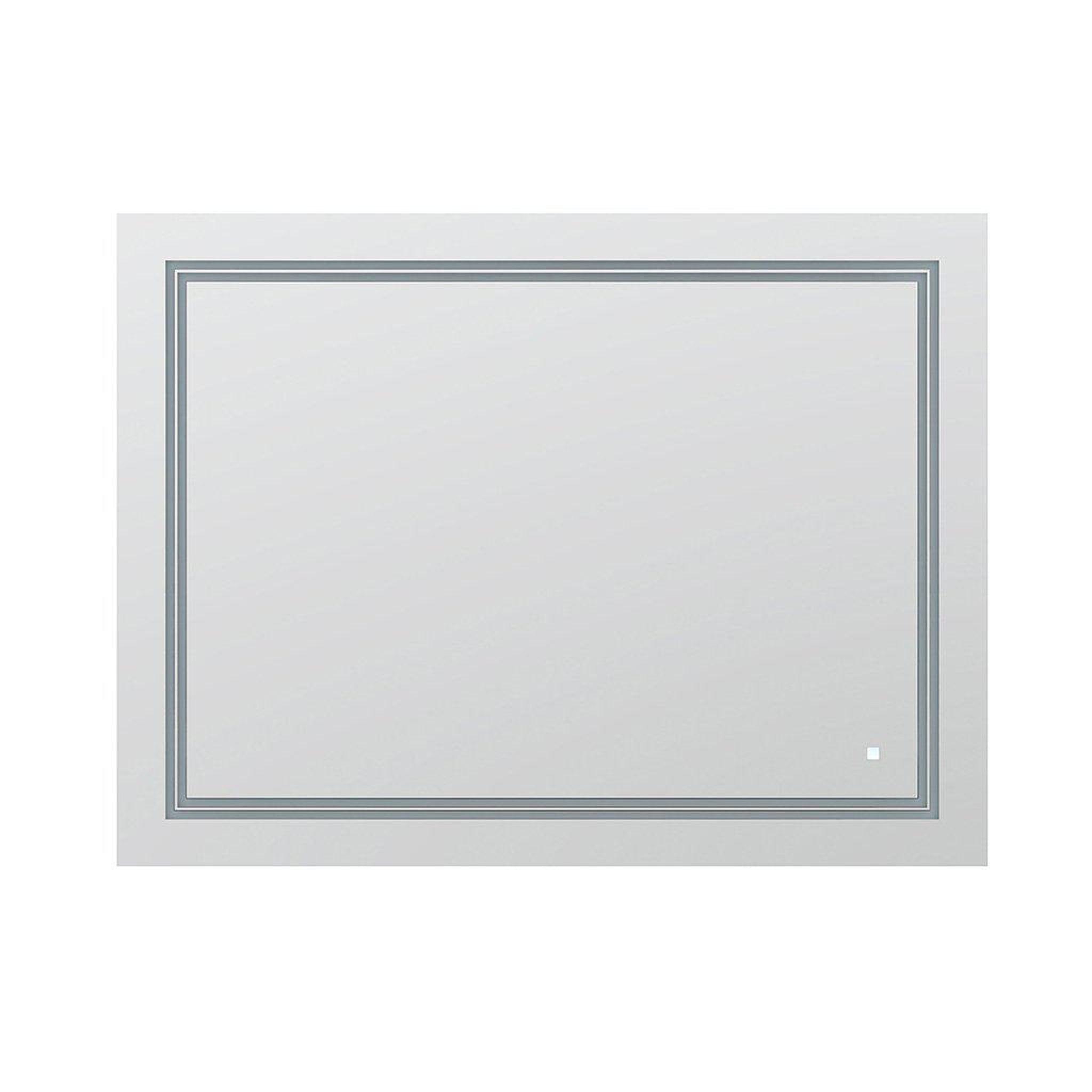 Aquadom, Aquadom SOHO 48" X 36" Rectangular Ultra-Slim Frame LED Lighted Bathroom Mirror With Defogger