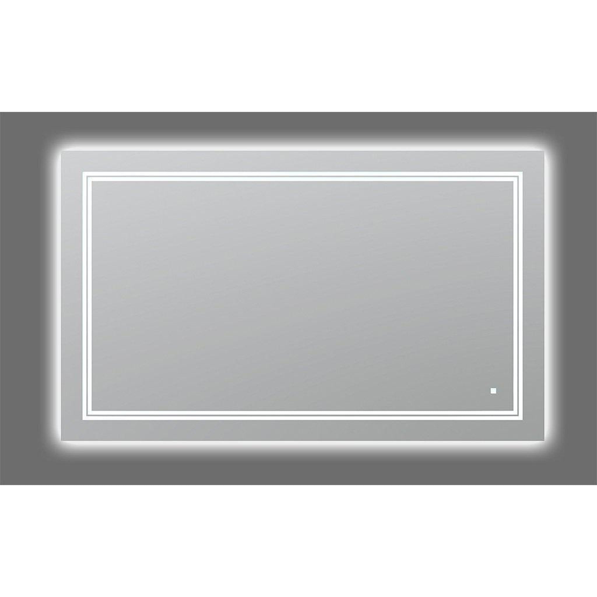 Aquadom, Aquadom SOHO 60" X 36" Rectangular Ultra-Slim Frame LED Lighted Bathroom Mirror With Defogger