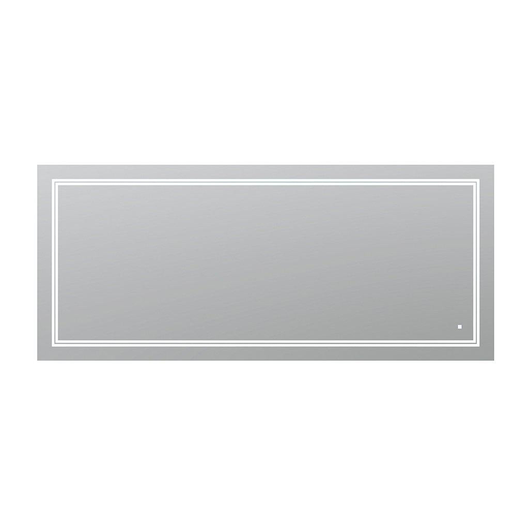 Aquadom, Aquadom SOHO 72" X 36" Rectangular Ultra-Slim Frame LED Lighted Bathroom Mirror With Defogger