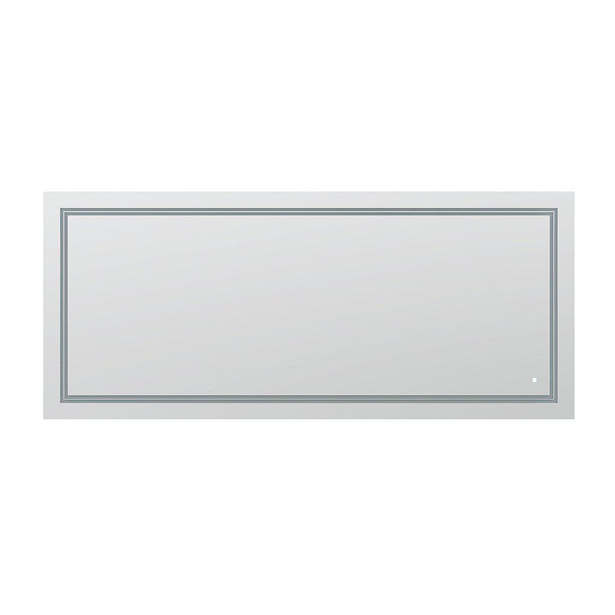 Aquadom, Aquadom SOHO 72" X 36" Rectangular Ultra-Slim Frame LED Lighted Bathroom Mirror With Defogger