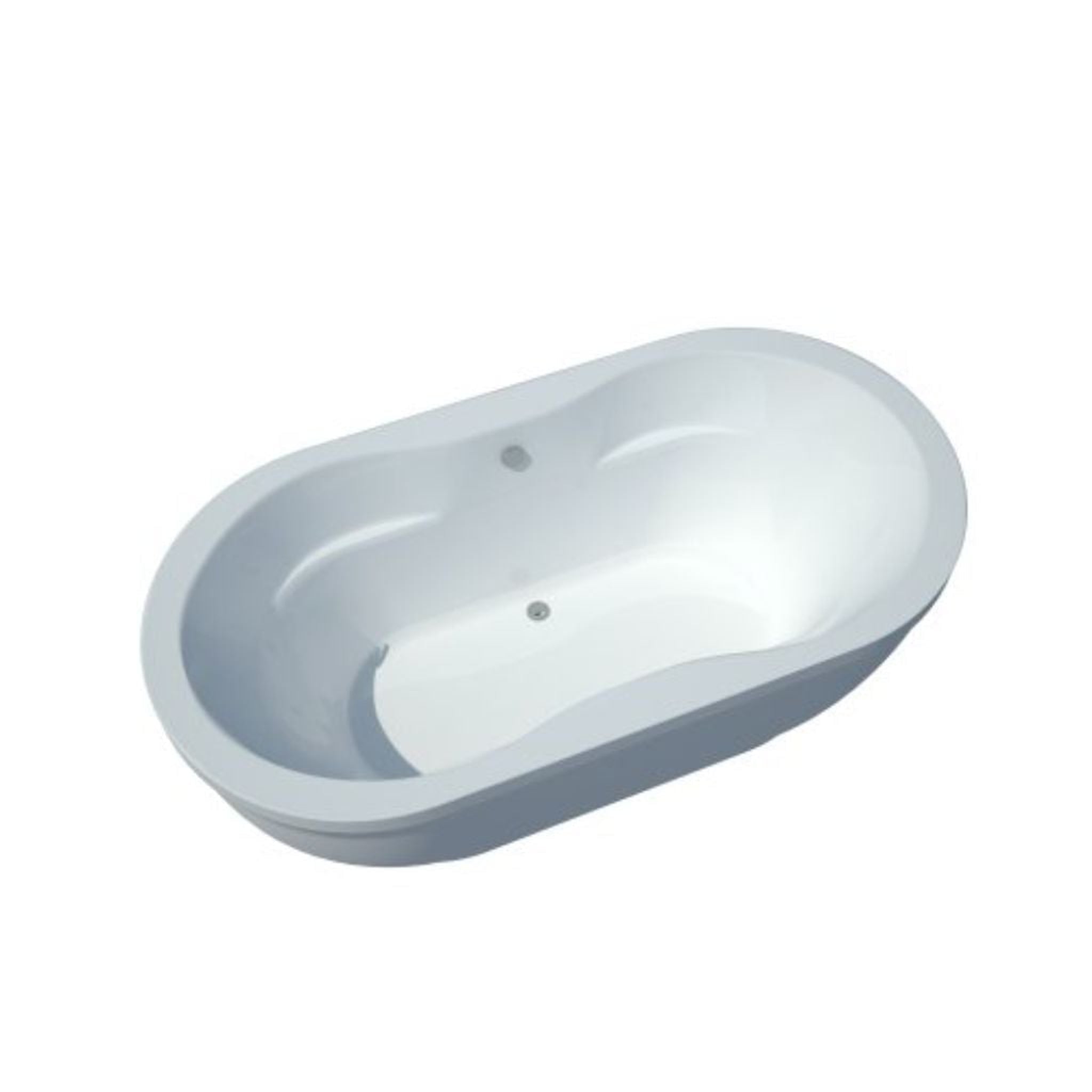 Atlantis Whirlpools, Atlantis Whirlpools Embrace 34" x 71" White Oval Freestanding Acrylic Air Bath Tub