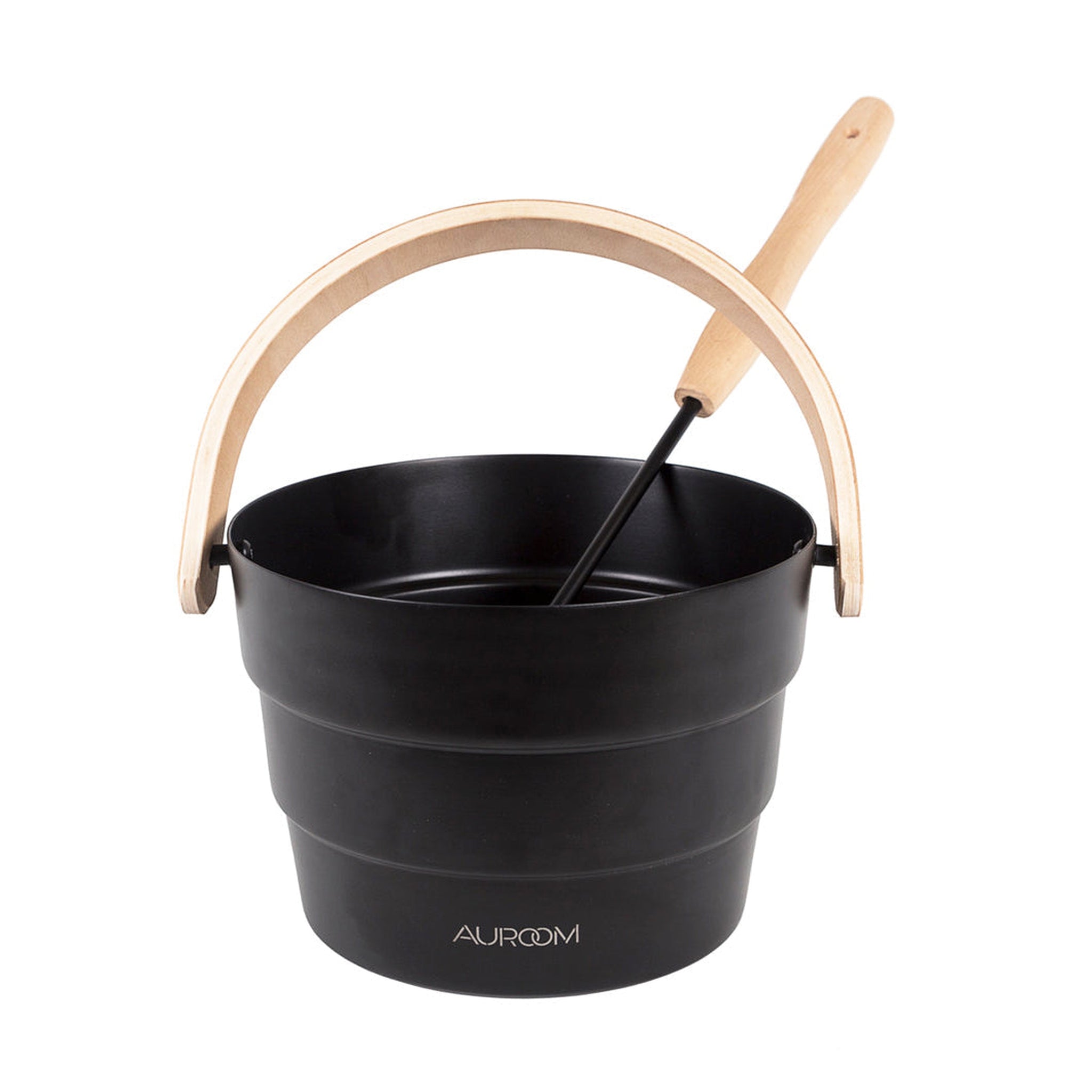 Auroom, Auroom Sauna Accessory Black Aluminum 1.5 Gallon Sauna Bucket With Ladle