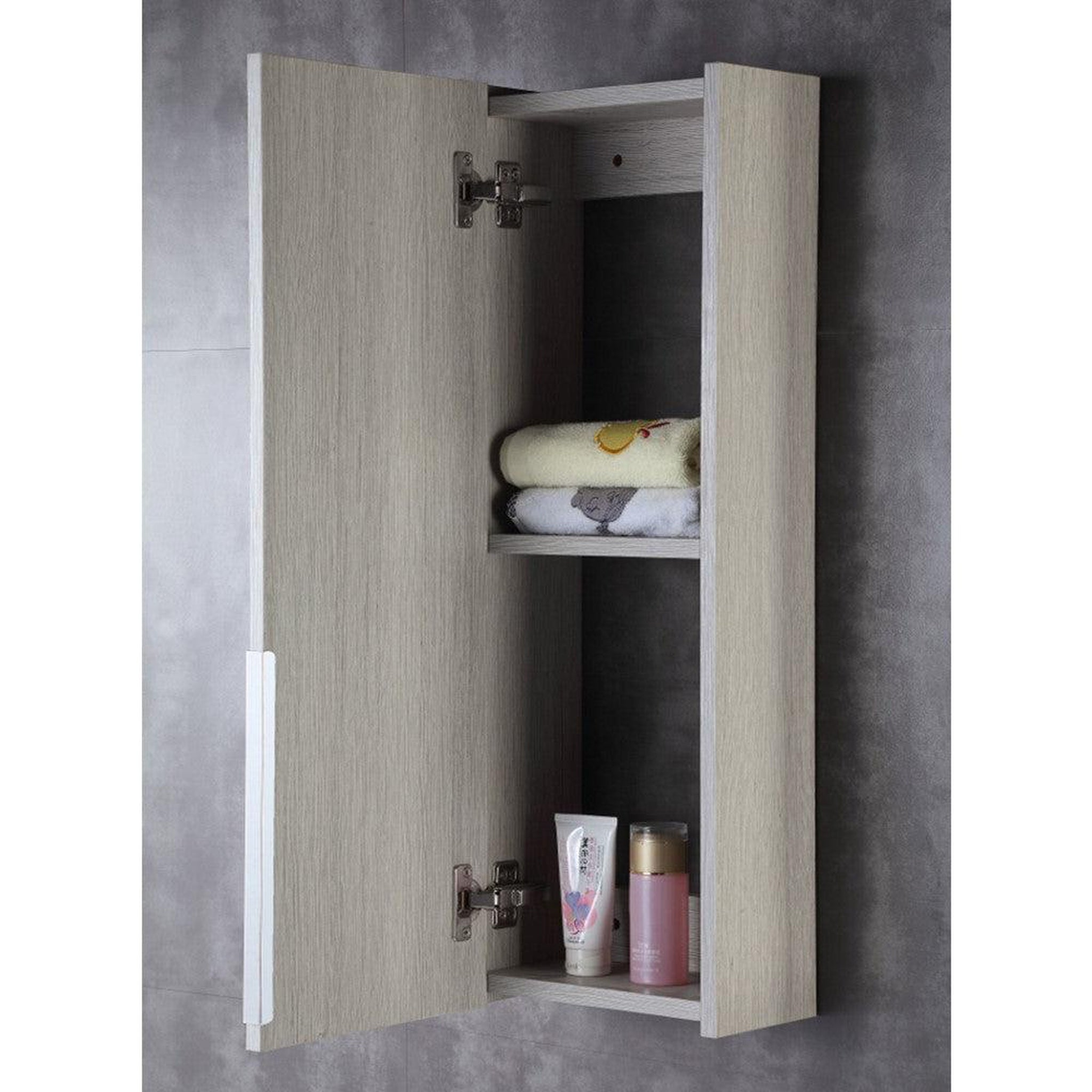 Bellaterra Home, Bellaterra Home 10" Gray Pine Wall-Mounted Left Opening Side Cabinet