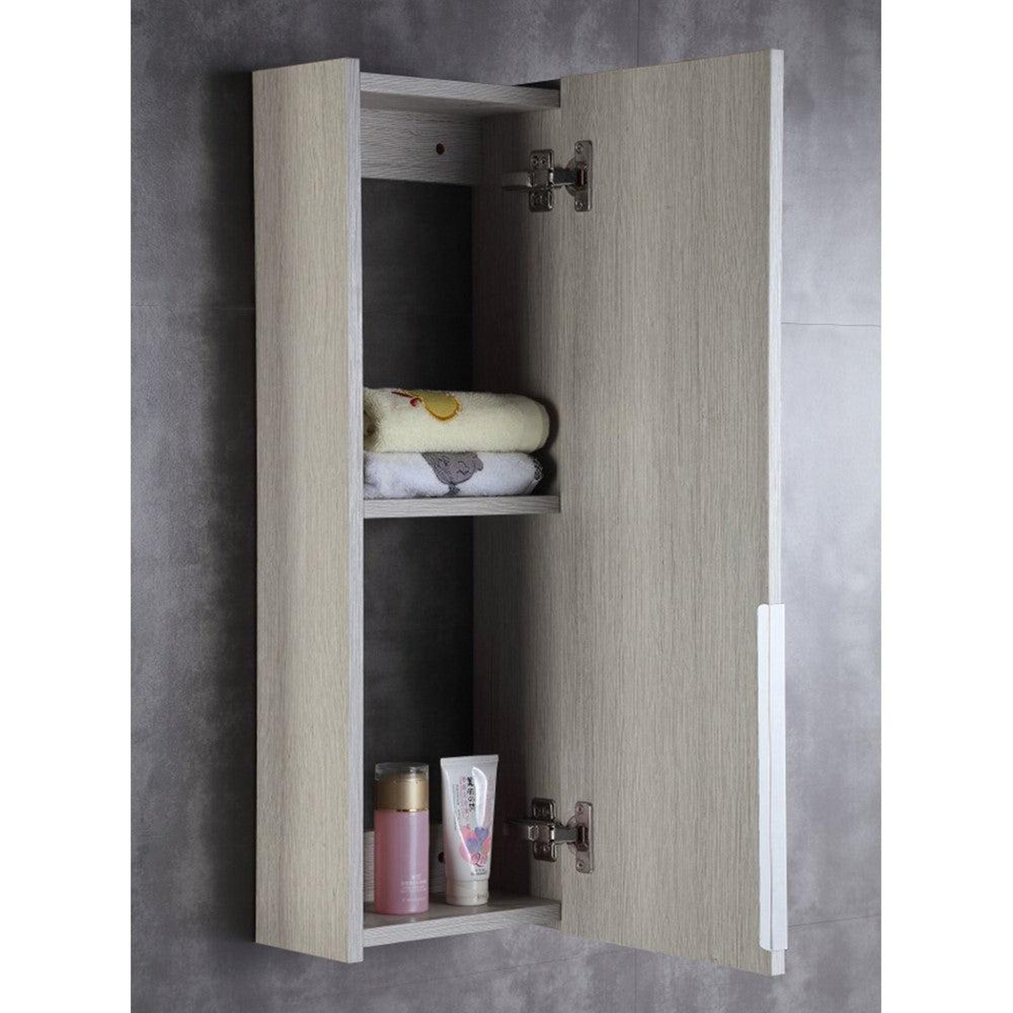 Bellaterra Home, Bellaterra Home 10" Gray Pine Wall-Mounted Right Opening Side Cabinet