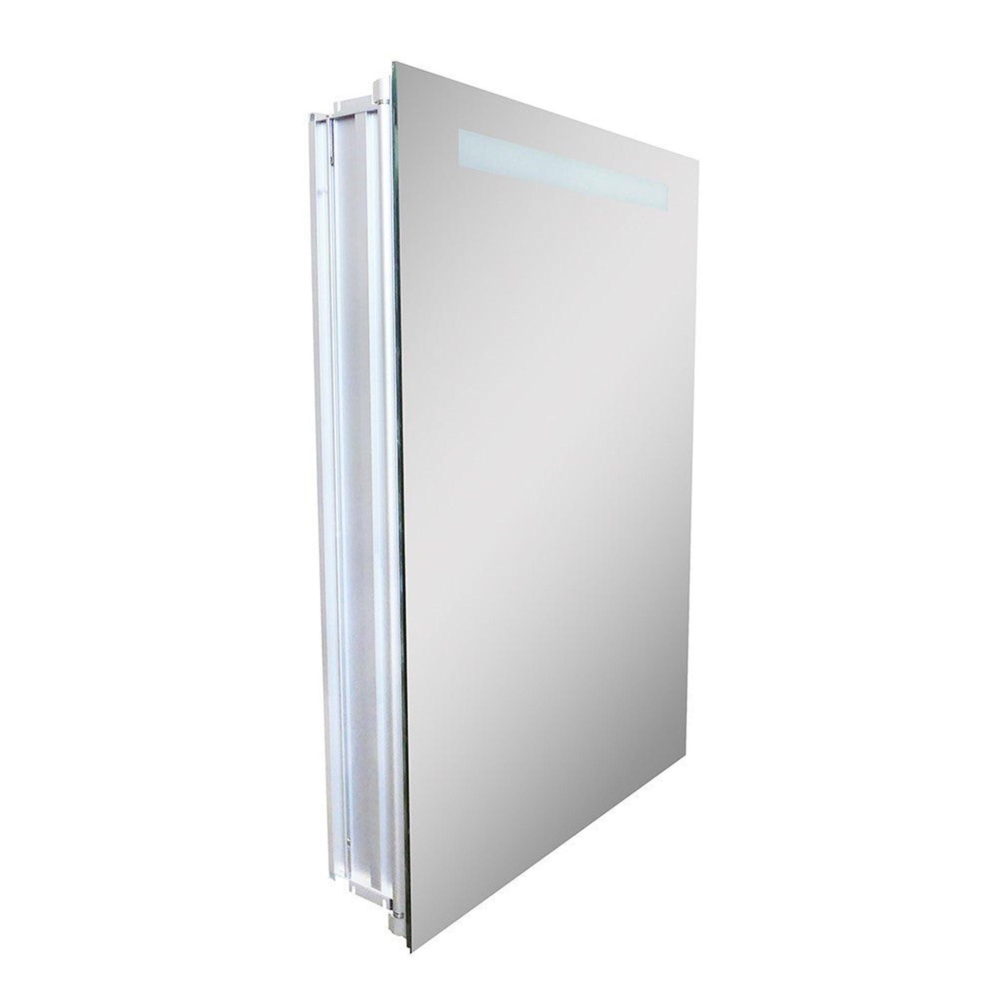 Bellaterra Home, Bellaterra Home 14" x 20" Rectangle Wall-Mounted LED Illuminated Frameless Mirror Medicine Cabinet