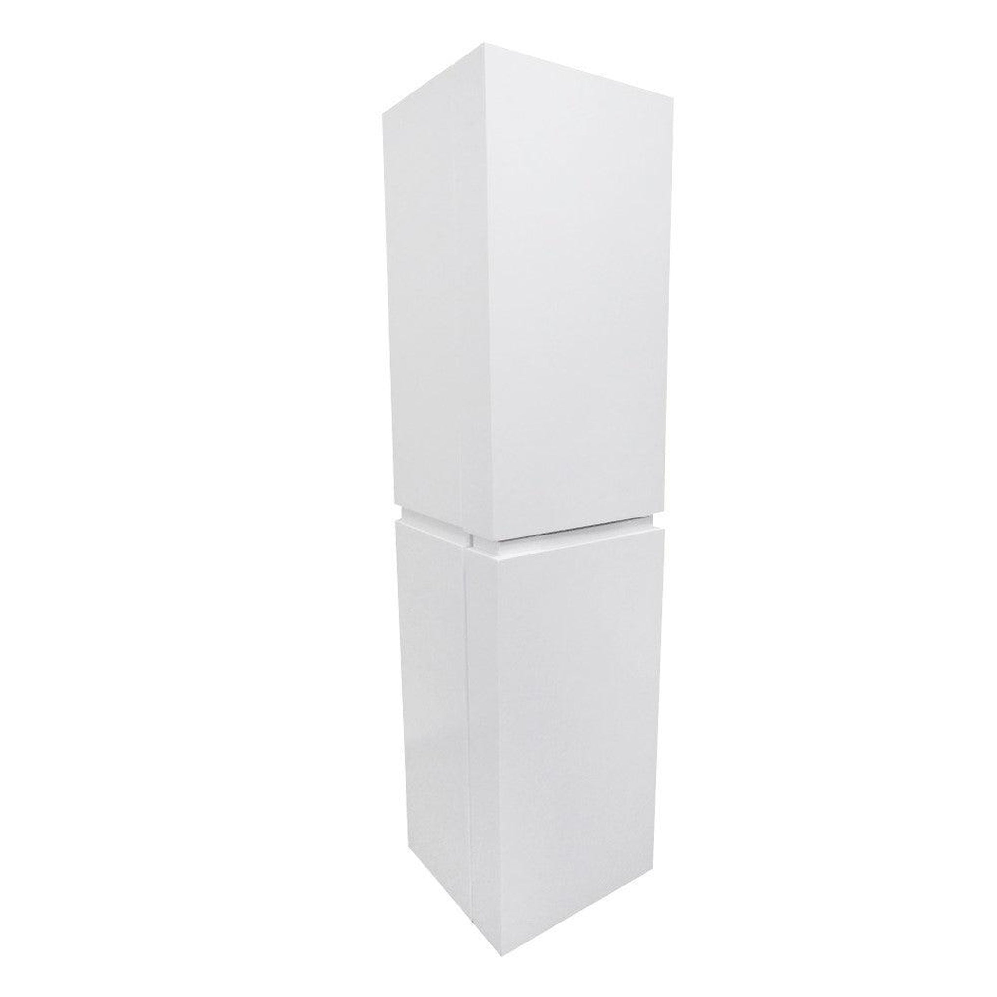 Bellaterra Home, Bellaterra Home 16" White Wall-Mounted Linen Cabinet With 10 Glass Shelves