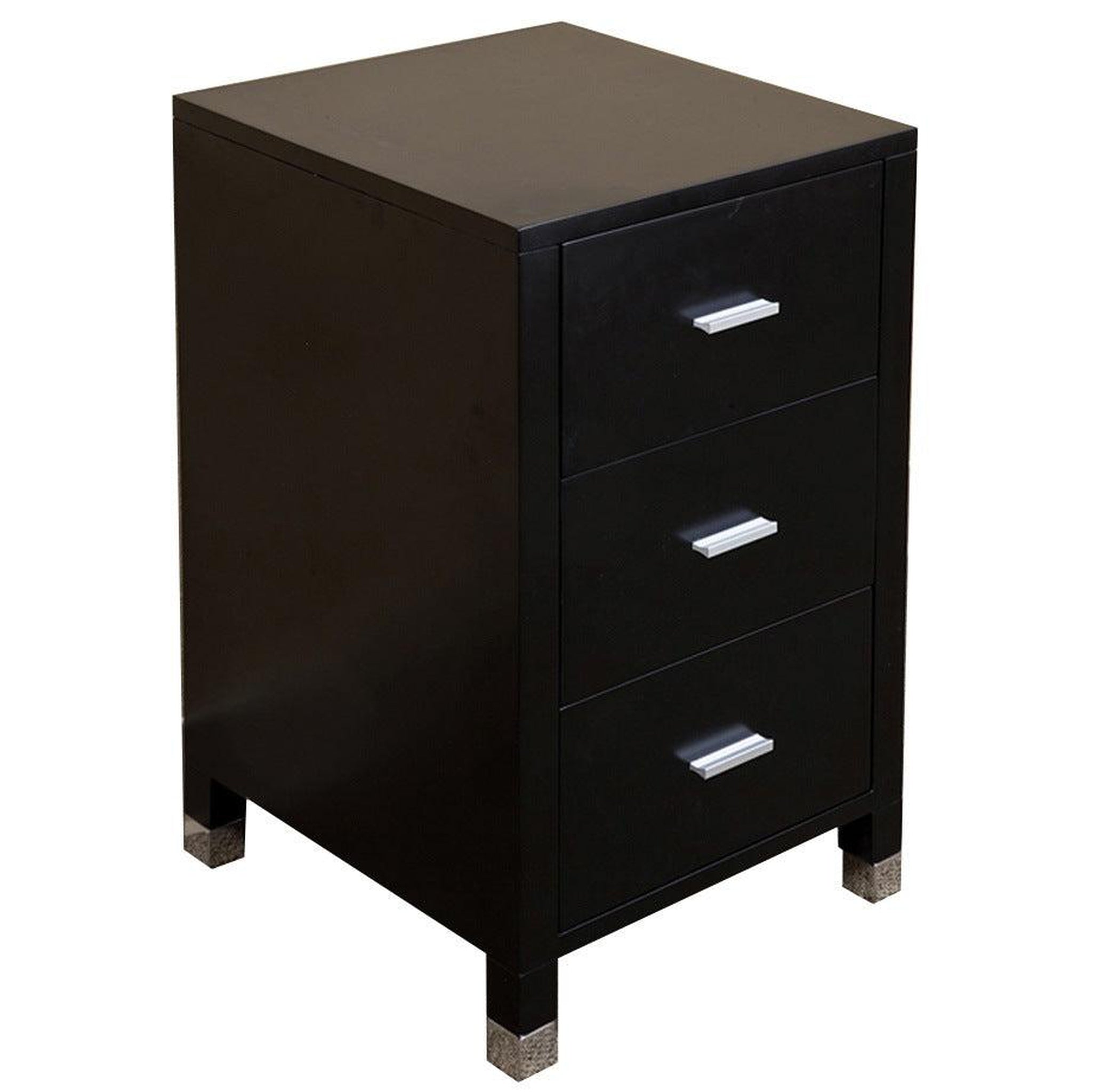 Bellaterra Home, Bellaterra Home 18" 3-Drawer Black Freestanding Bridge Cabinet