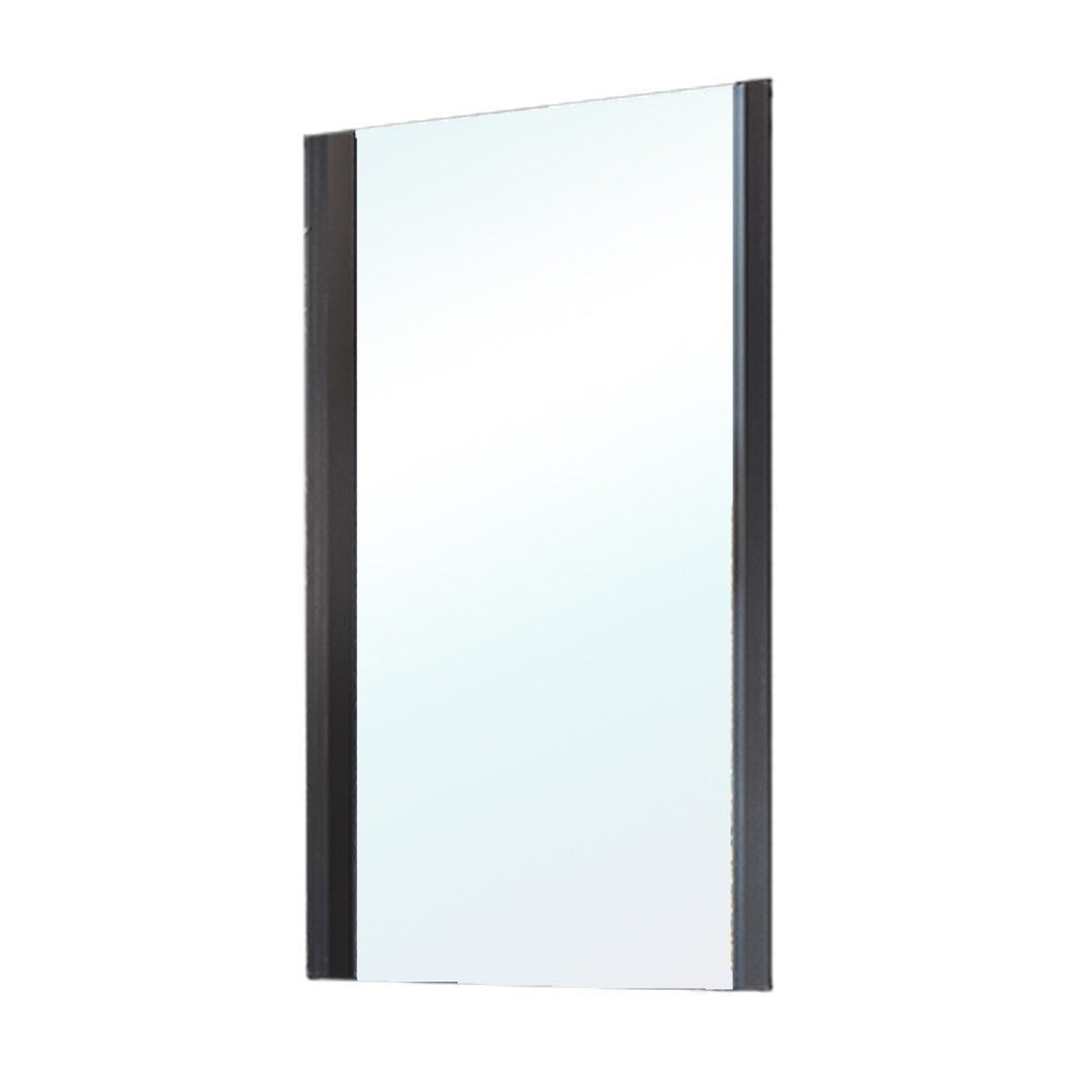 Bellaterra Home, Bellaterra Home 203102-MIRROR 20" x 32" Black Rectangle Wall-Mounted Solid Wood Framed Mirror