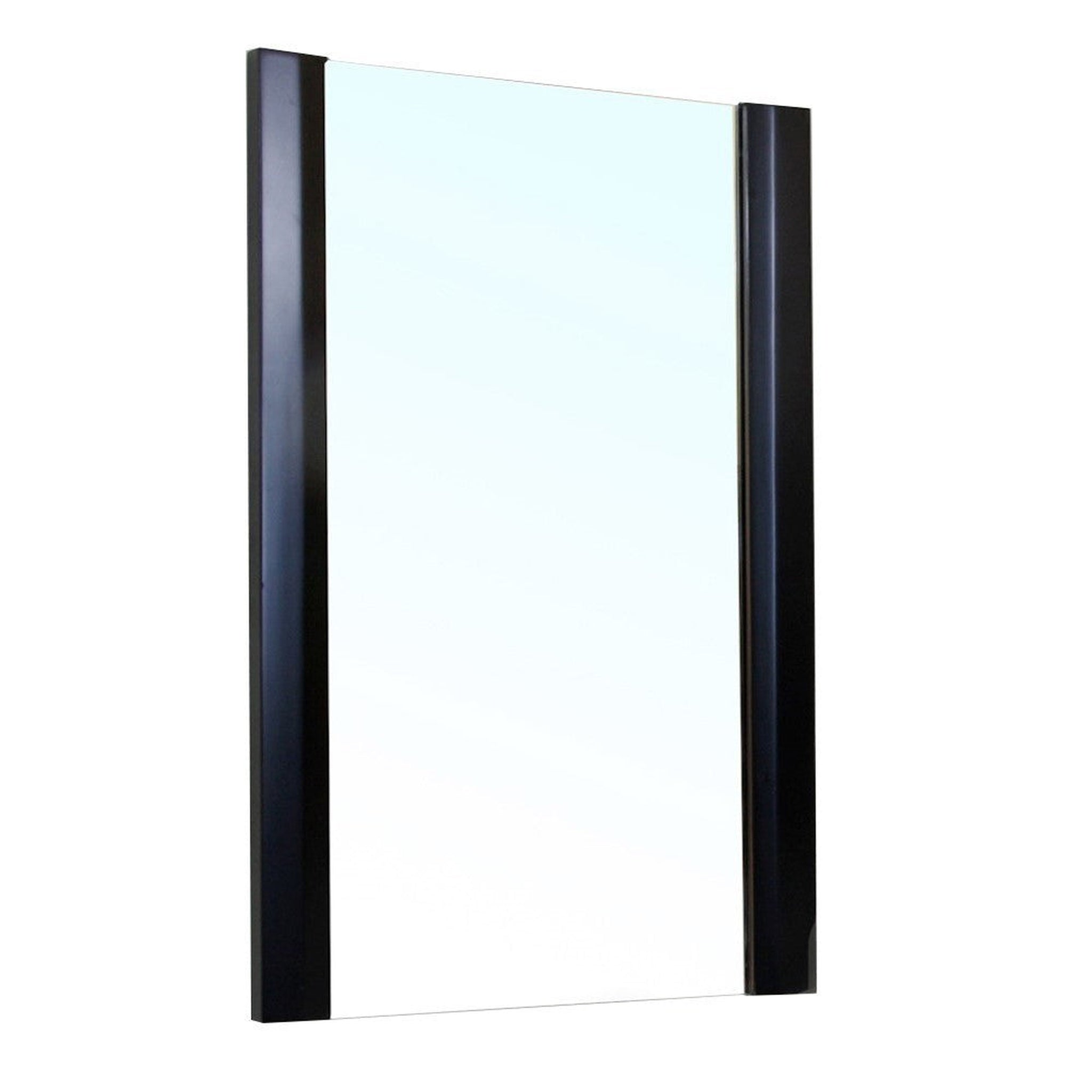 Bellaterra Home, Bellaterra Home 203105-MIRROR 20" x 32" Black Rectangle Wall-Mounted Solid Wood Framed Mirror