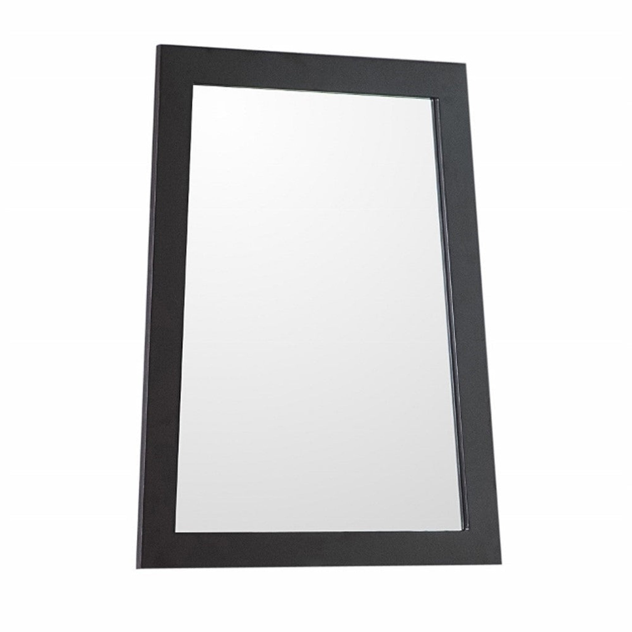 Bellaterra Home, Bellaterra Home 22" x 28" Espresso Irregular Wall-Mounted Wood Framed Mirror