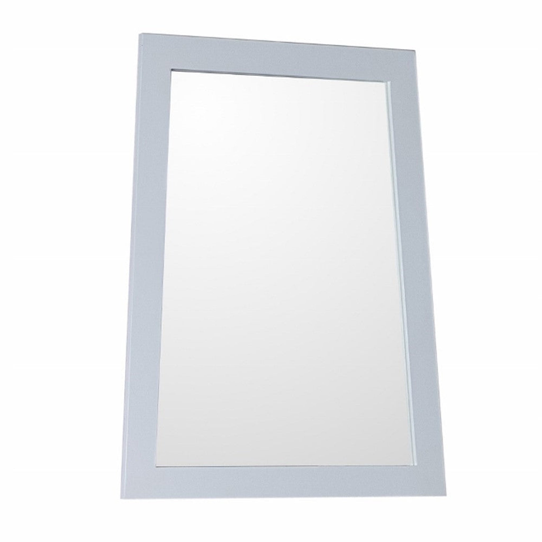 Bellaterra Home, Bellaterra Home 22" x 28" White Irregular Wall-Mounted Wood Framed Mirror