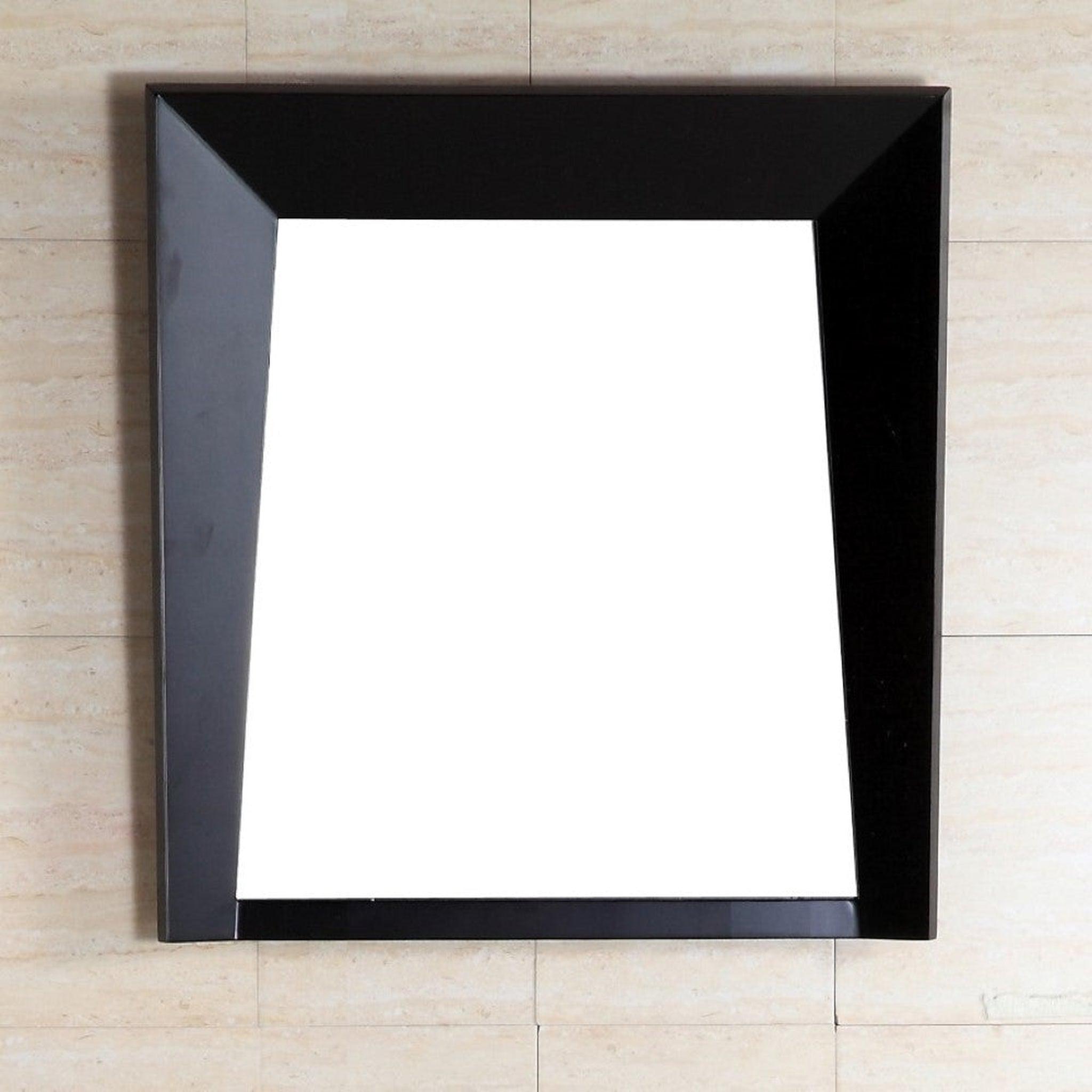 Bellaterra Home, Bellaterra Home 24" x 26" Dark Espresso Angled Wall-Mounted Solid Wood Framed Mirror