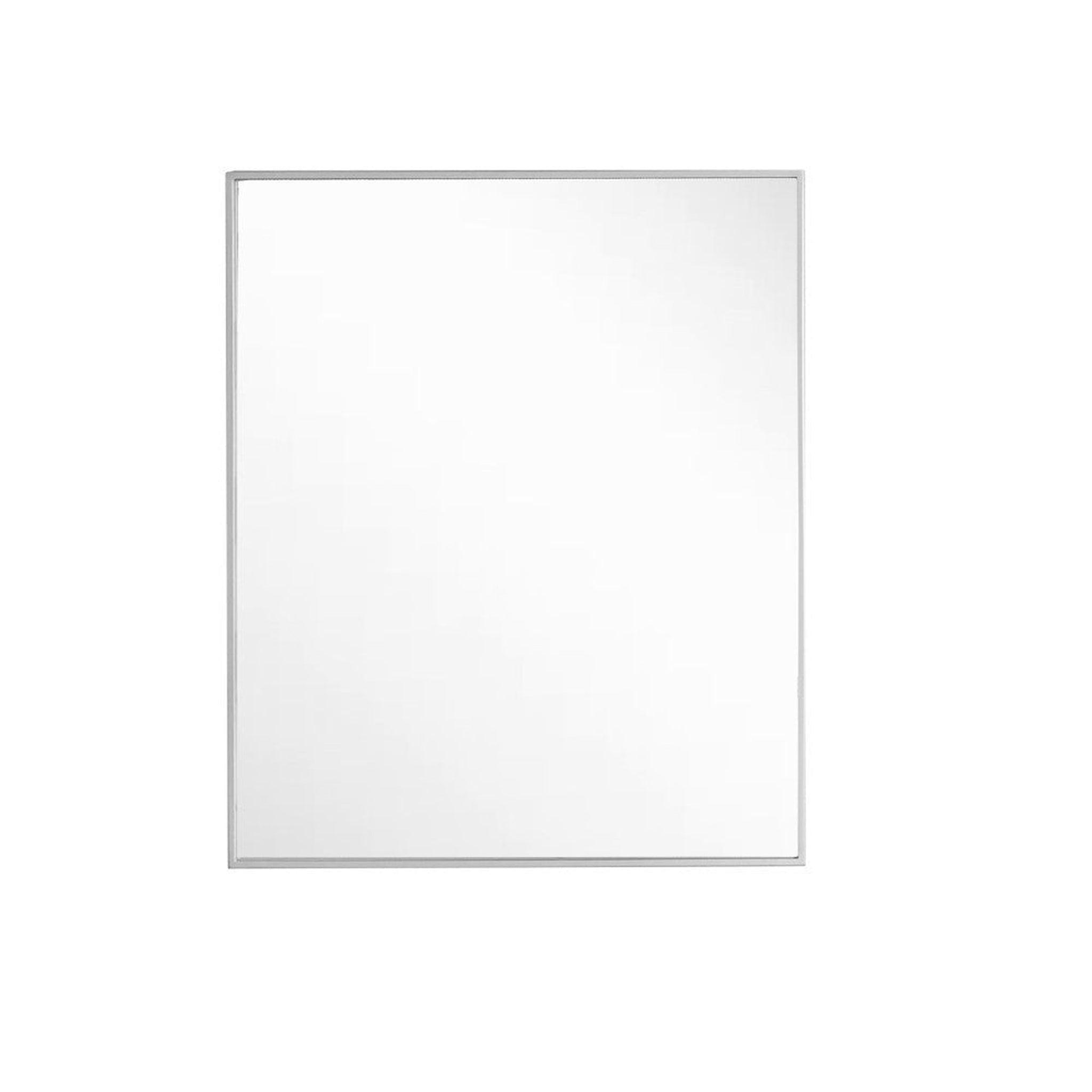 Bellaterra Home, Bellaterra Home 24" x 28" Silver Rectangle Wall-Mounted Steel Framed Mirror With Straight Edges