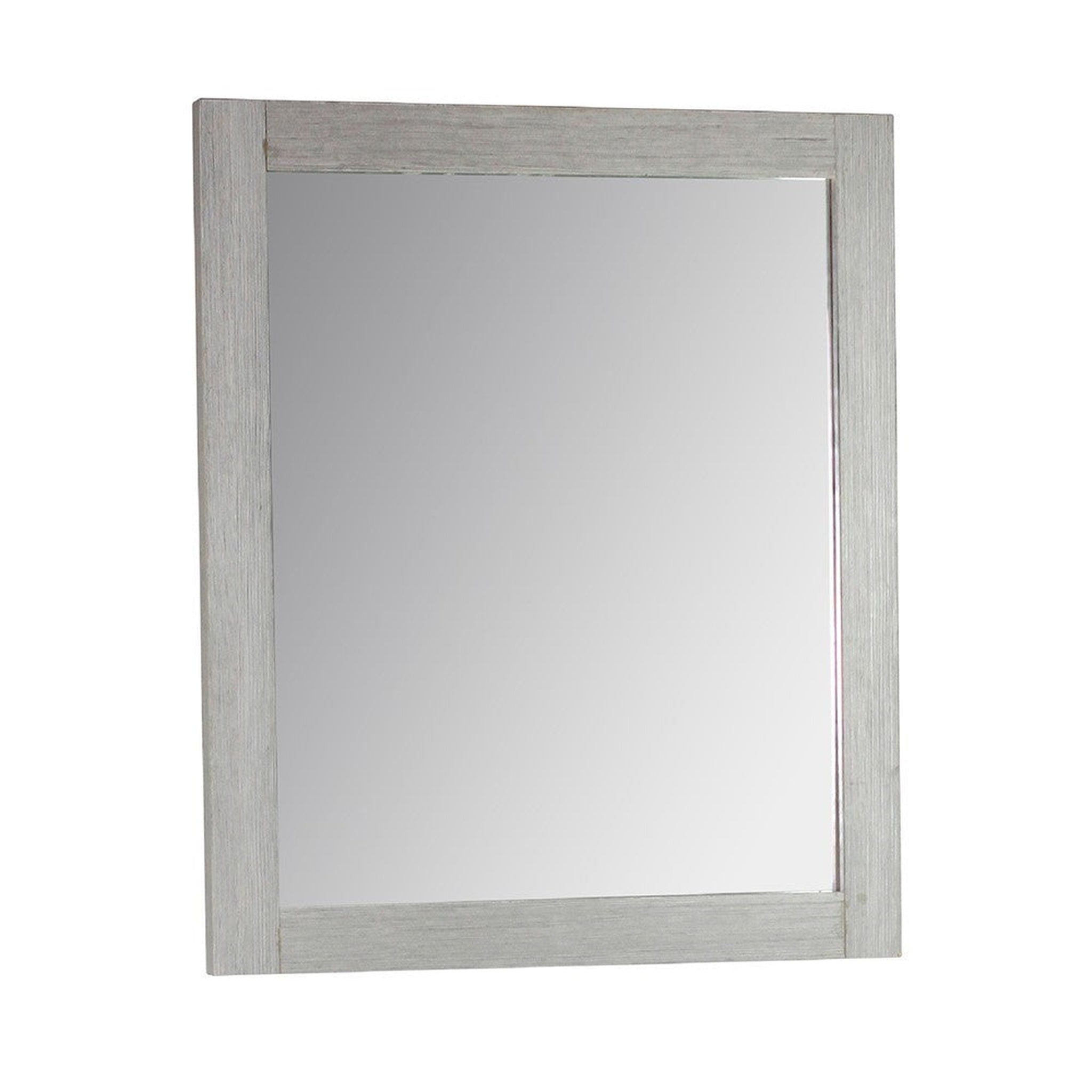 Bellaterra Home, Bellaterra Home 24" x 30" Gray Pine Rectangle Wall-Mounted Solid Wood Framed Mirror