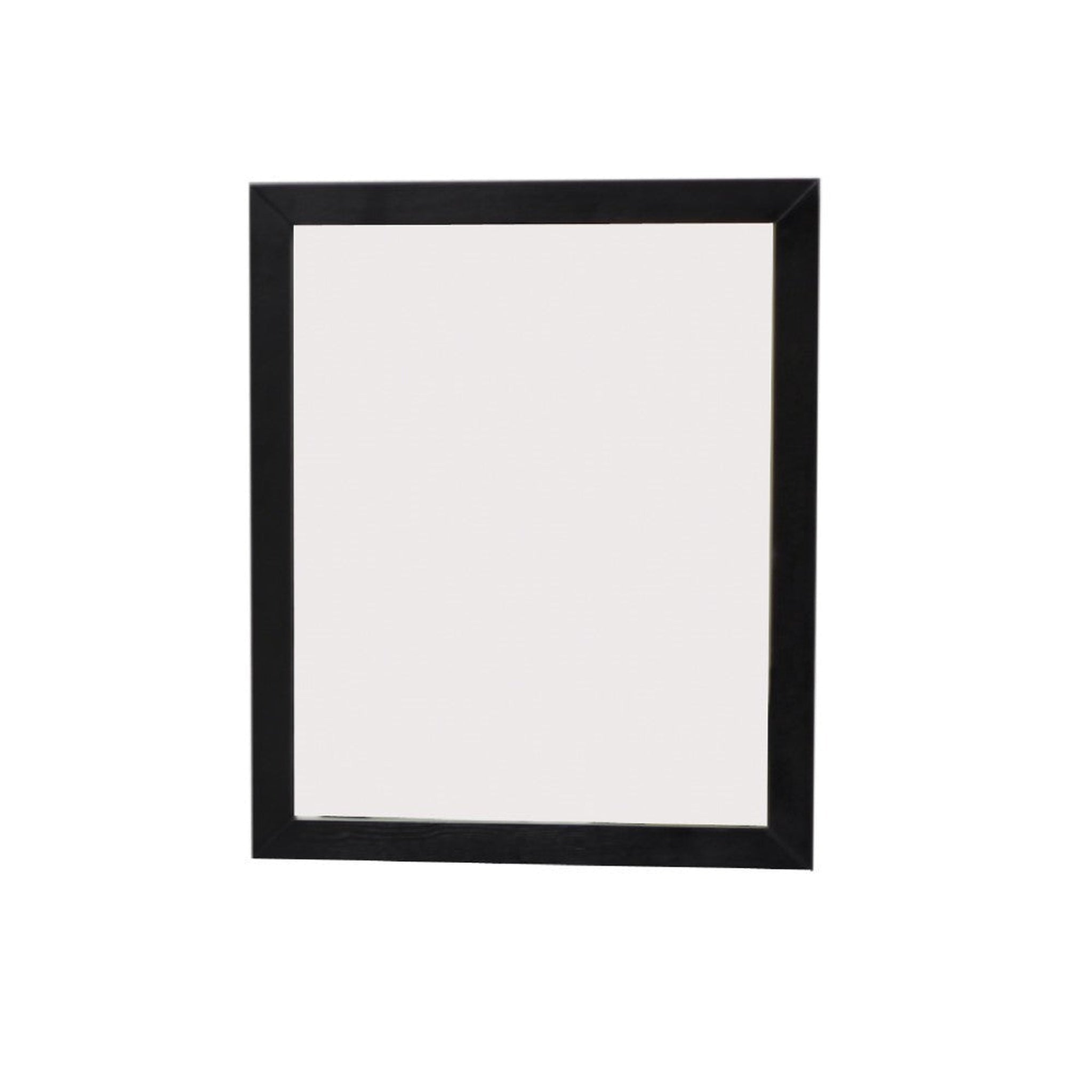 Bellaterra Home, Bellaterra Home 32" x 26" Black Oak Rectangle Wall-Mounted Solid Wood Framed Mirror