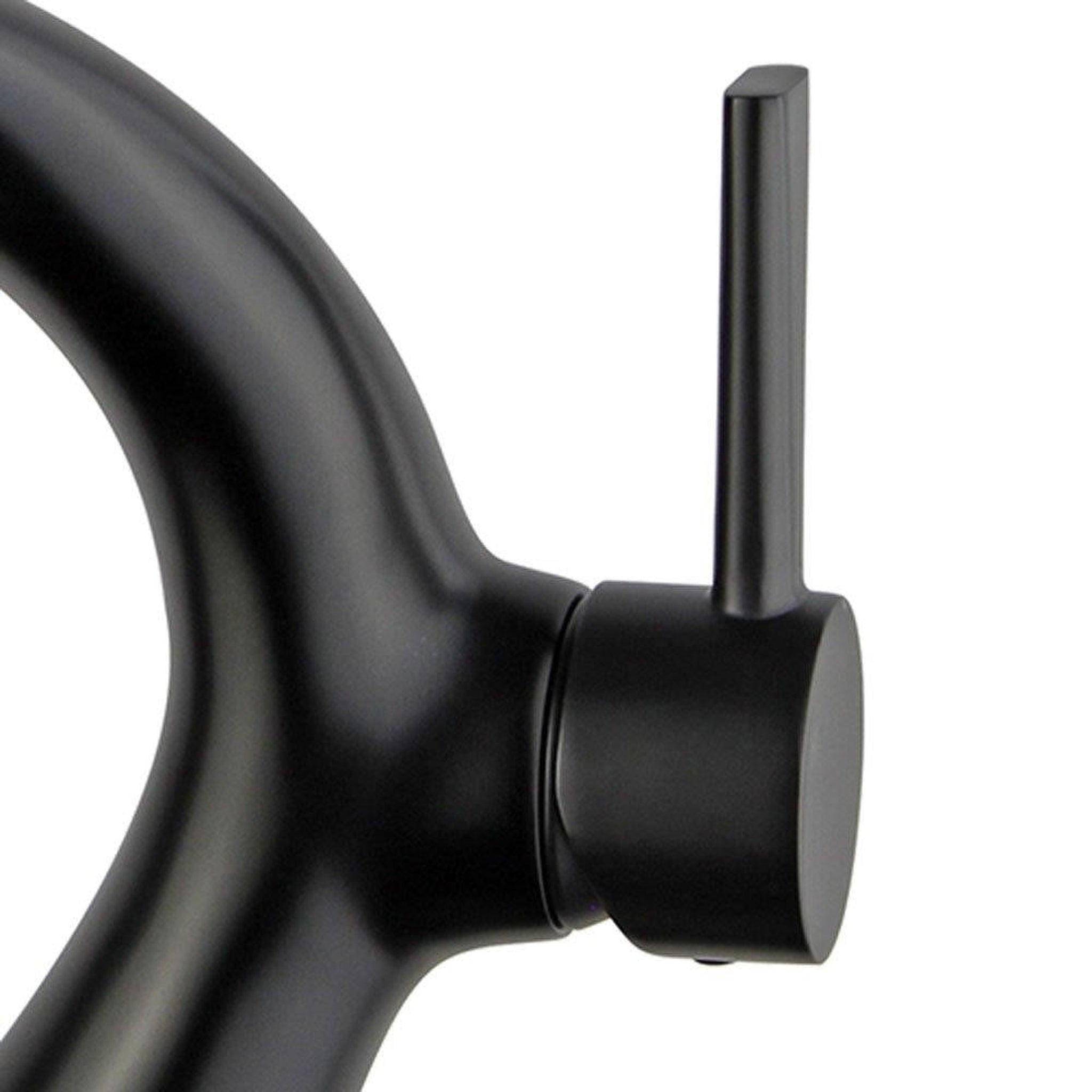 Bellaterra Home, Bellaterra Home Bilbao 7" Single-Hole and Single Handle New Black Bathroom Faucet