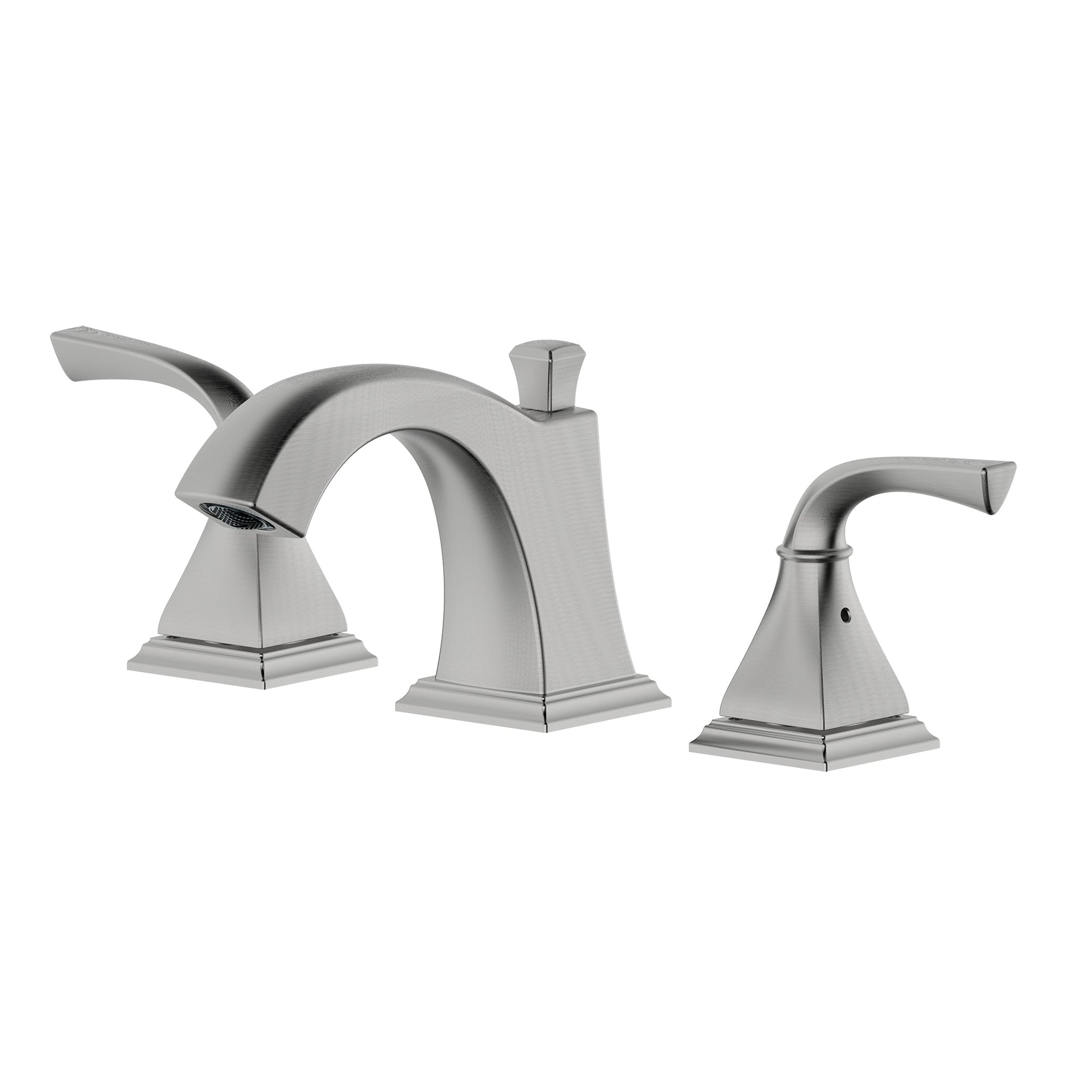 Bellaterra Home, Bellaterra Home Kaden 4" Double-Handle Widespread Brushed Nickel Bathroom Sink Faucet With Drain Assembly