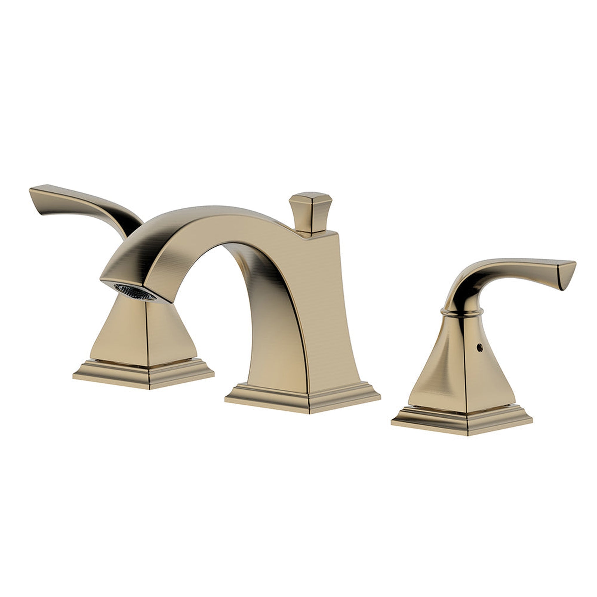 Bellaterra Home, Bellaterra Home Kaden 4" Double-Handle Widespread Gold Bathroom Sink Faucet With Drain Assembly