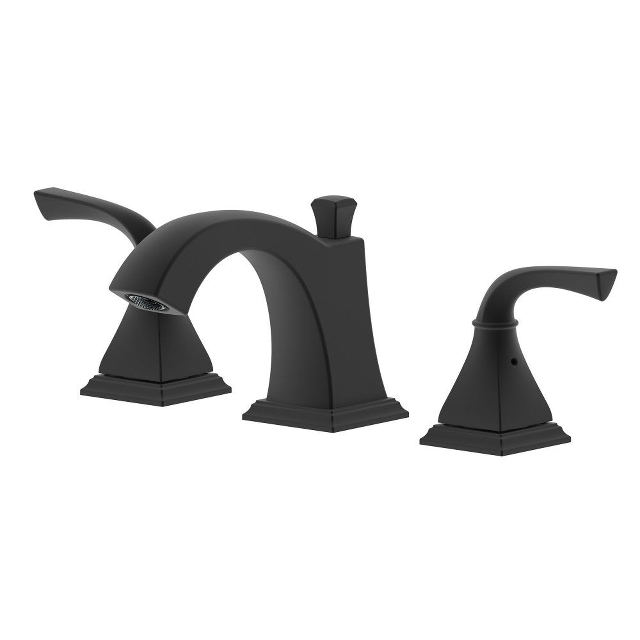 Bellaterra Home, Bellaterra Home Kaden 4" Double-Handle Widespread Matte Black Bathroom Sink Faucet With Drain Assembly