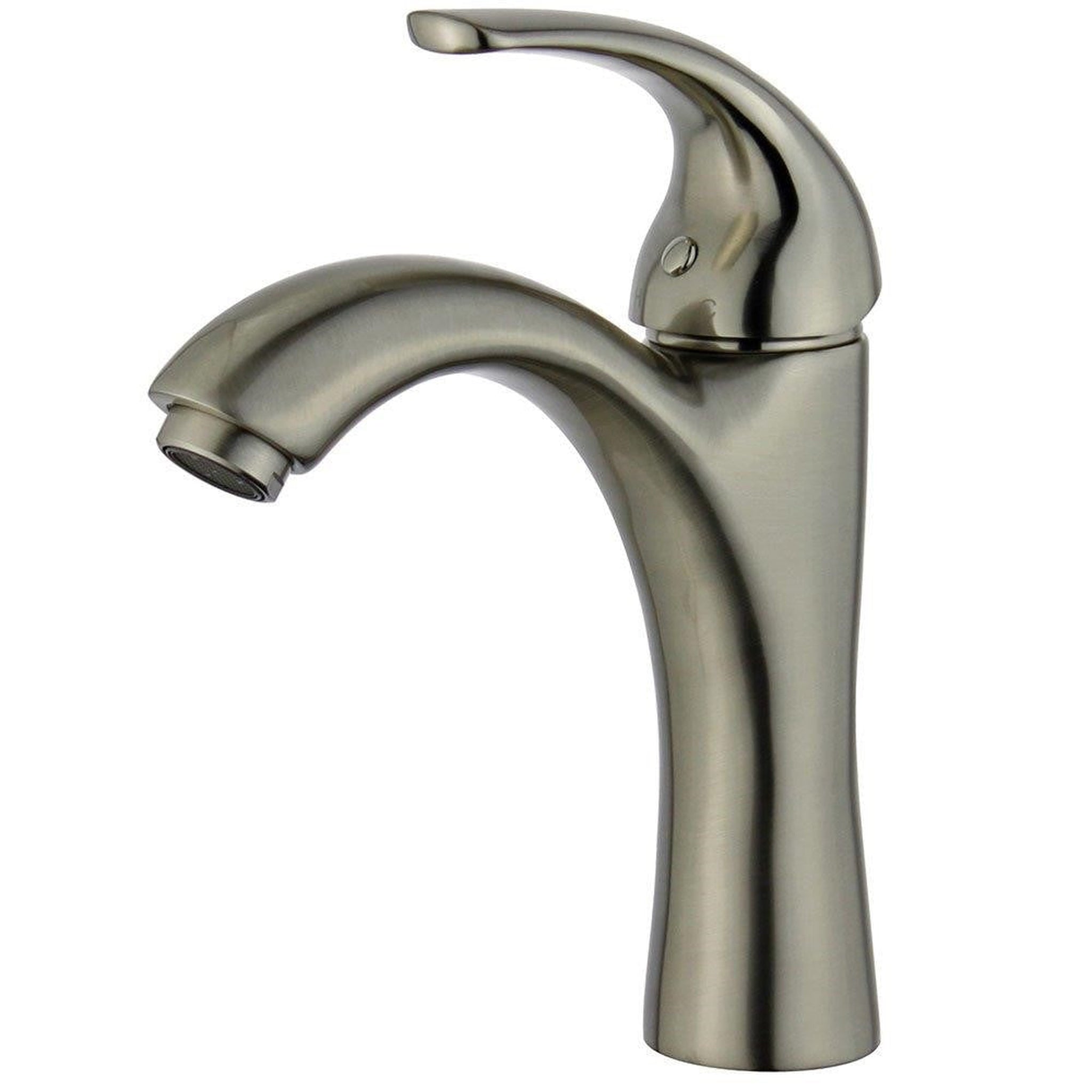 Bellaterra Home, Bellaterra Home Seville 8" Single-Hole and Single Handle Brushed Nickel Bathroom Faucet With Overflow Drain