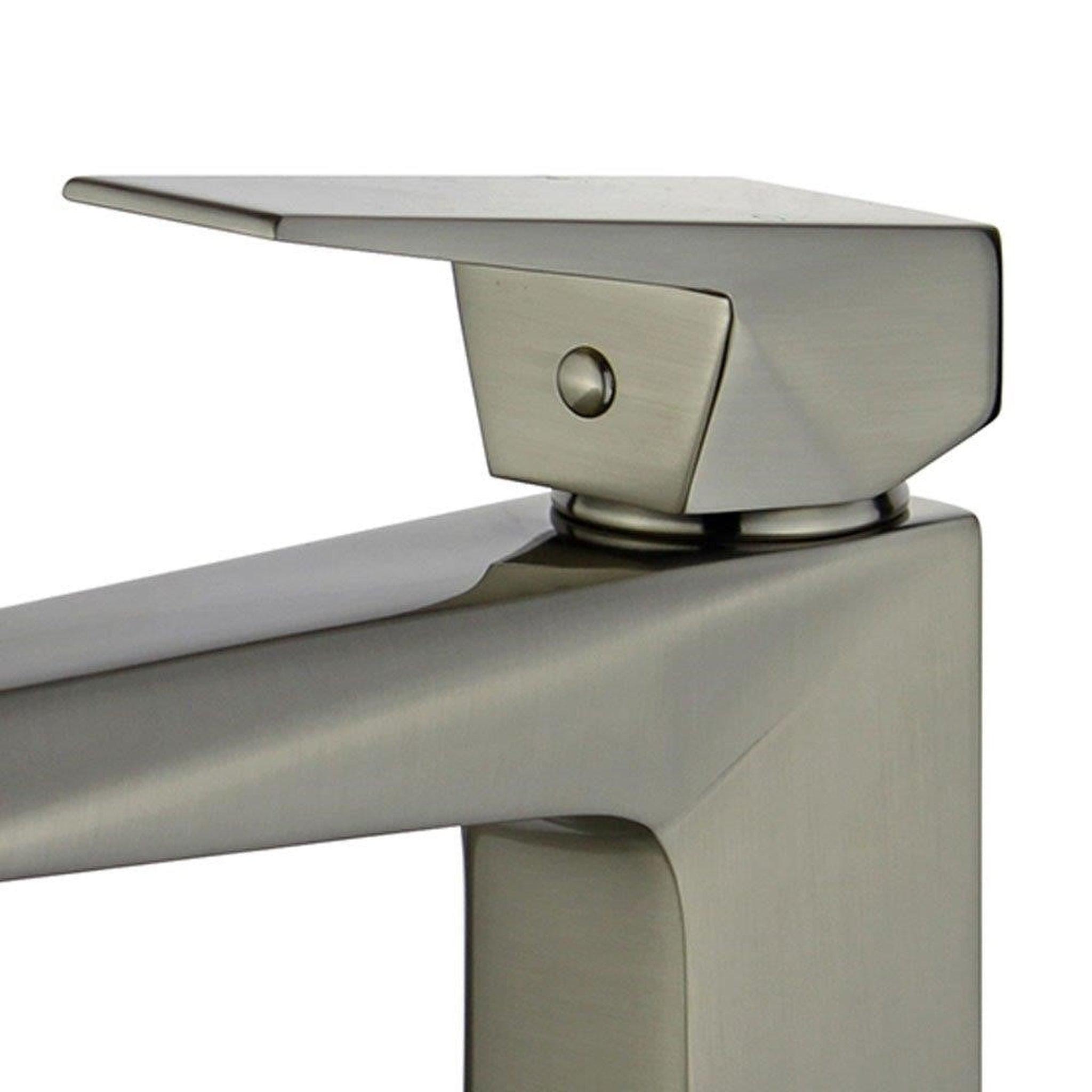 Bellaterra Home, Bellaterra Home Valencia 7" Single-Hole and Single Handle Brushed Nickel Bathroom Faucet