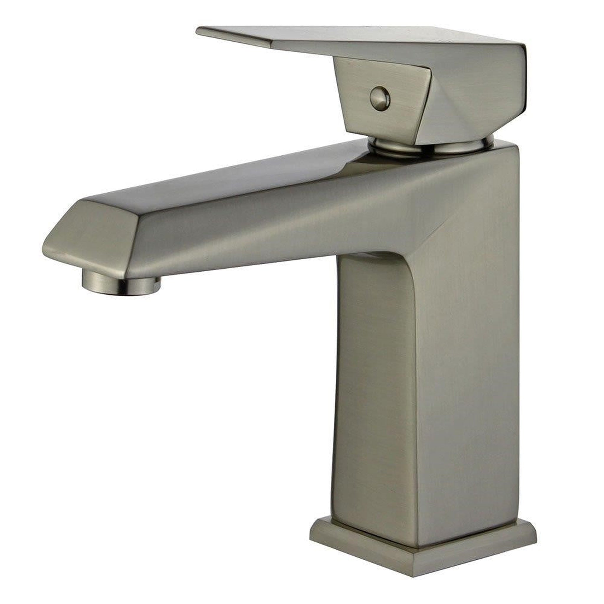 Bellaterra Home, Bellaterra Home Valencia 7" Single-Hole and Single Handle Brushed Nickel Bathroom Faucet With Overflow Drain