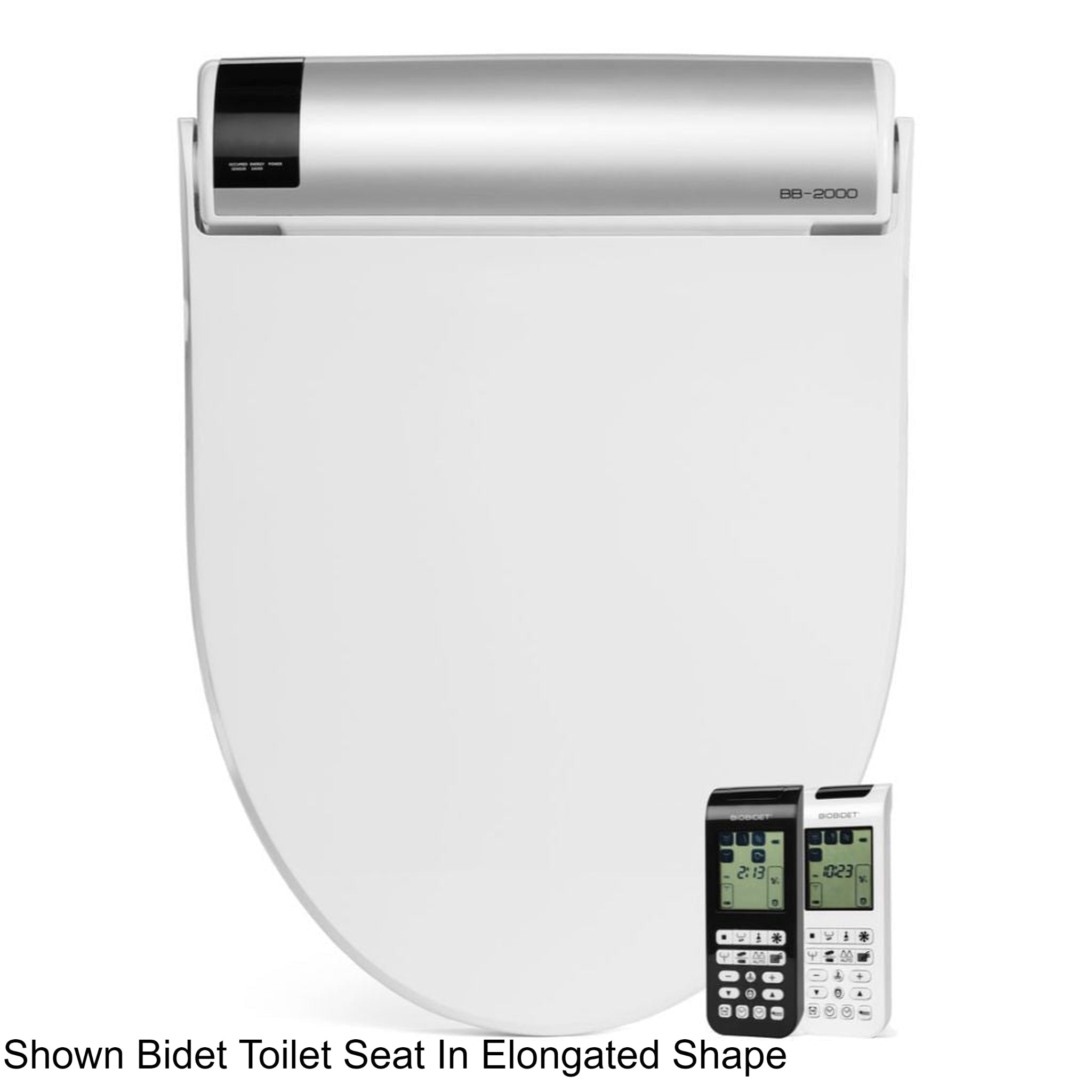 Bio Bidet, Bio Bidet Bliss BB-2000 15" White Round Premier Class Bidet Toilet Seat With Hybrid Heating Technology And Wireless Remote Control