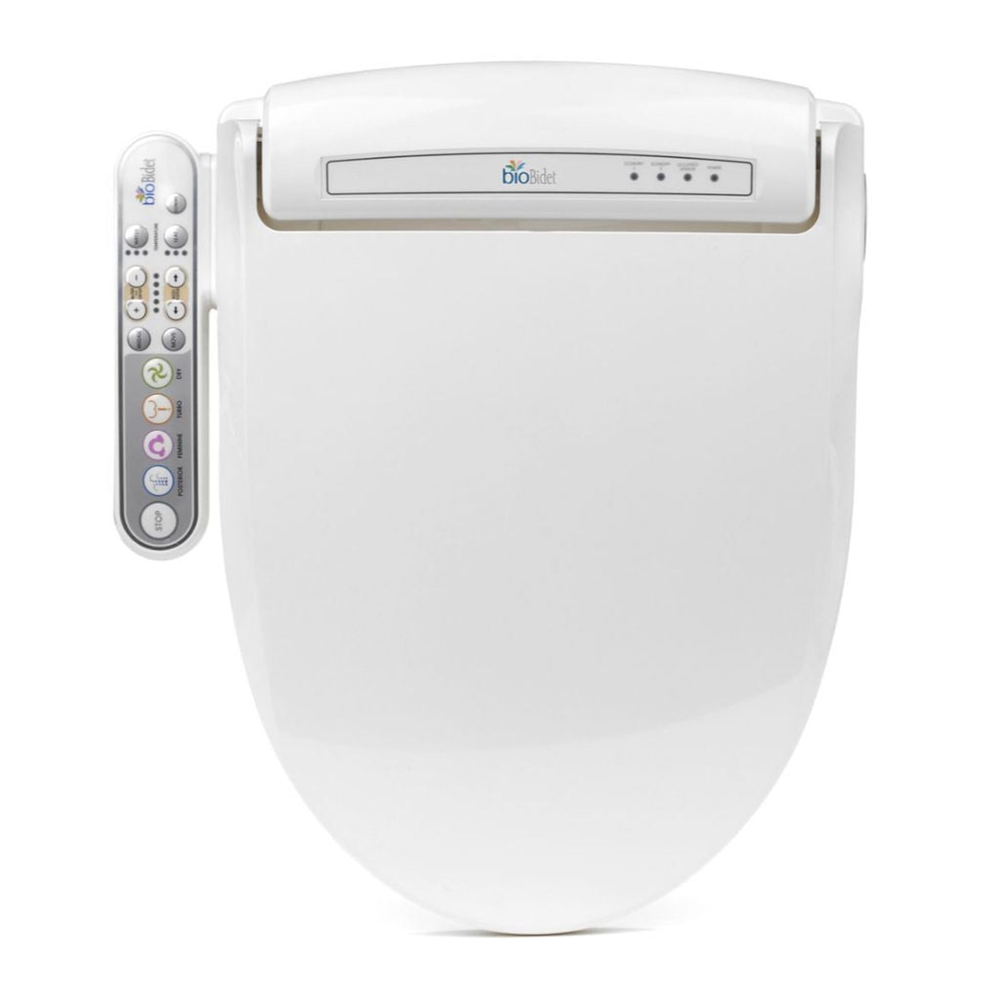 Bio Bidet, Bio Bidet Prestige BB-800 19" White Elongated Advanced Bidet Toilet Seat With Side Control Panel