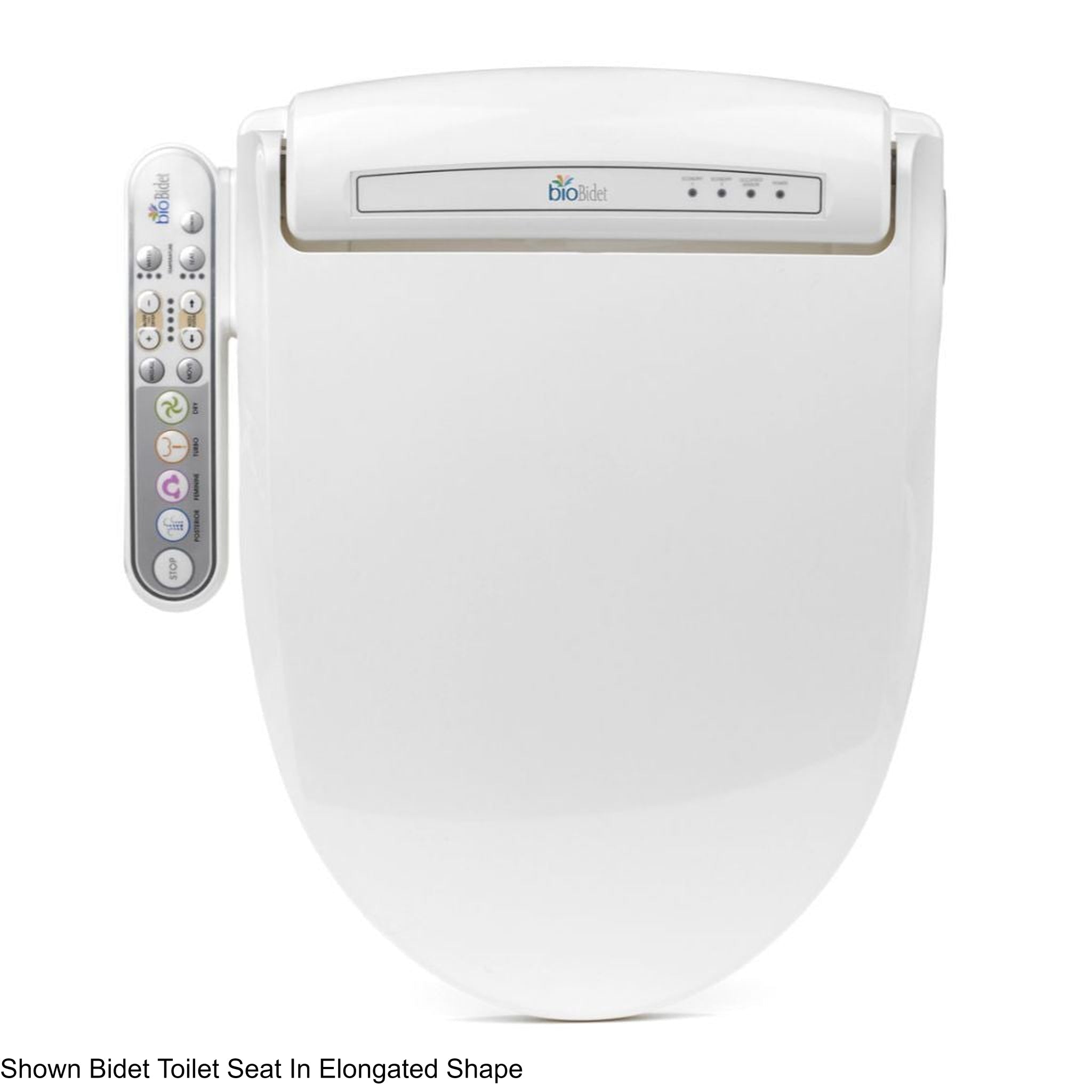 Bio Bidet, Bio Bidet Prestige BB-800 19" White Round Advanced Bidet Toilet Seat With Side Control Panel