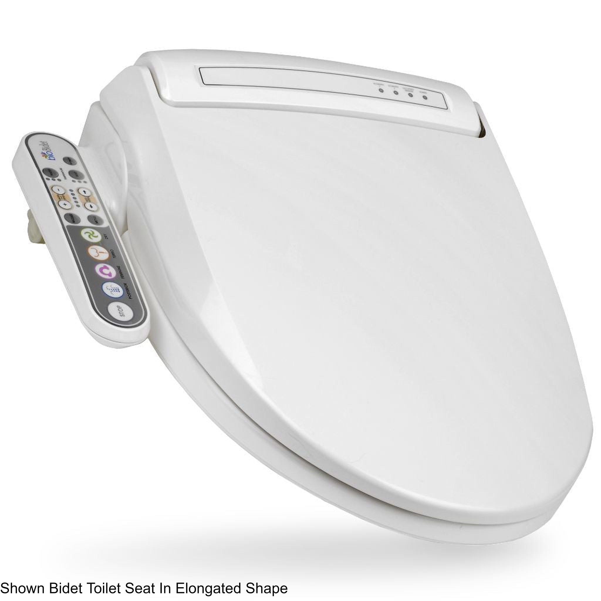 Bio Bidet, Bio Bidet Prestige BB-800 19" White Round Advanced Bidet Toilet Seat With Side Control Panel