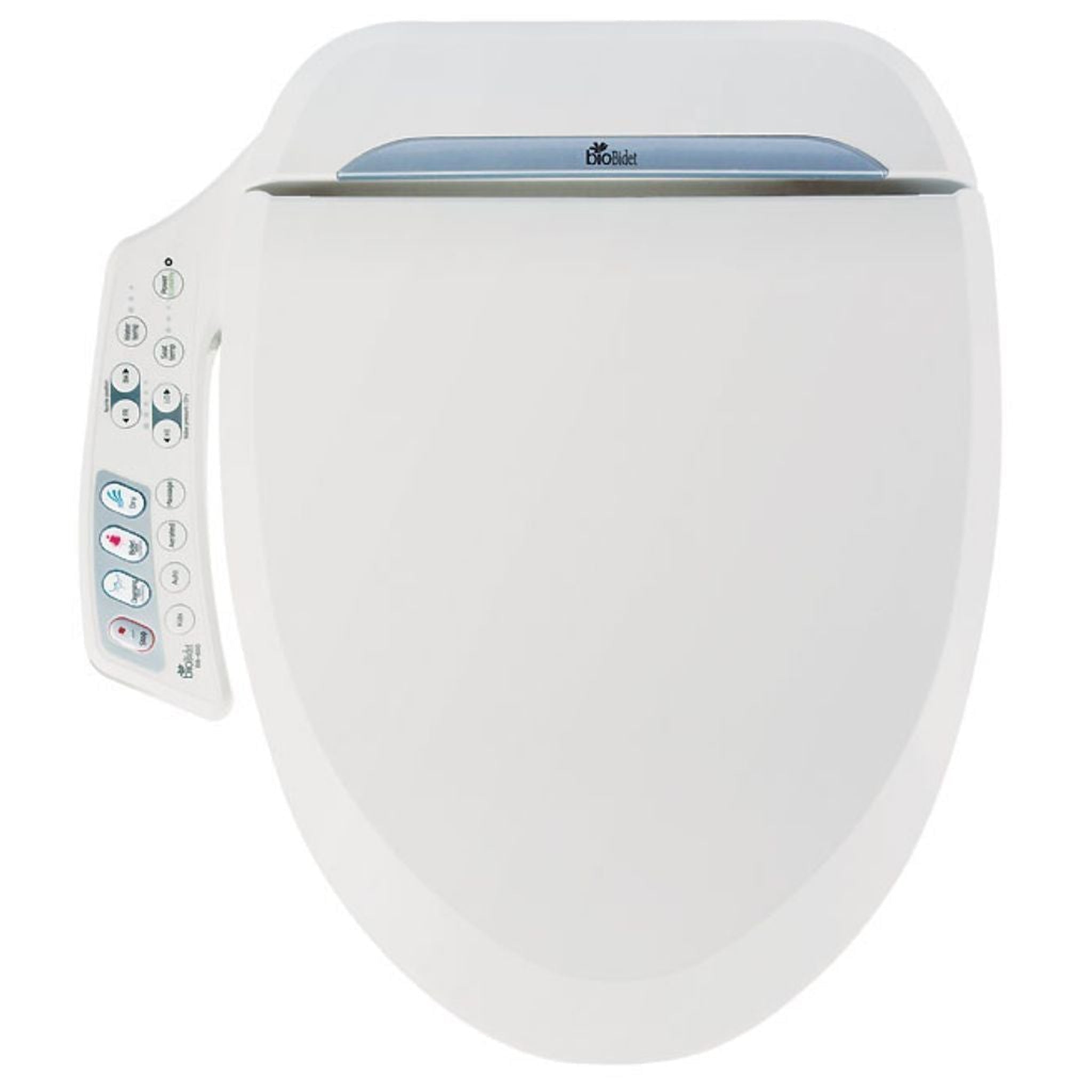 Bio Bidet, Bio Bidet Ultimate BB-600 18" White Elongated Advanced Bidet Toilet Seat With Side Control Panel