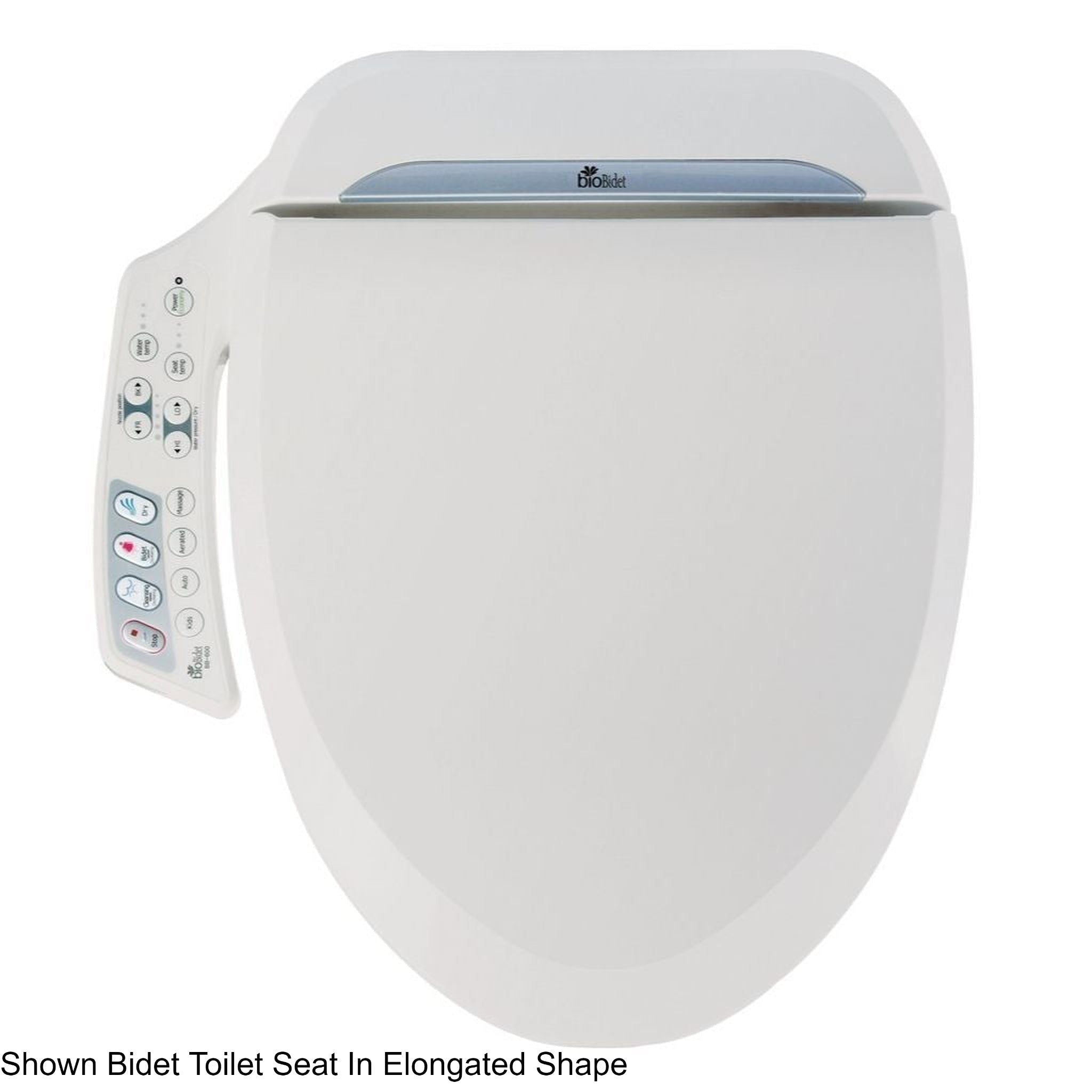 Bio Bidet, Bio Bidet Ultimate BB-600 18" White Round Advanced Bidet Toilet Seat With Side Control Panel