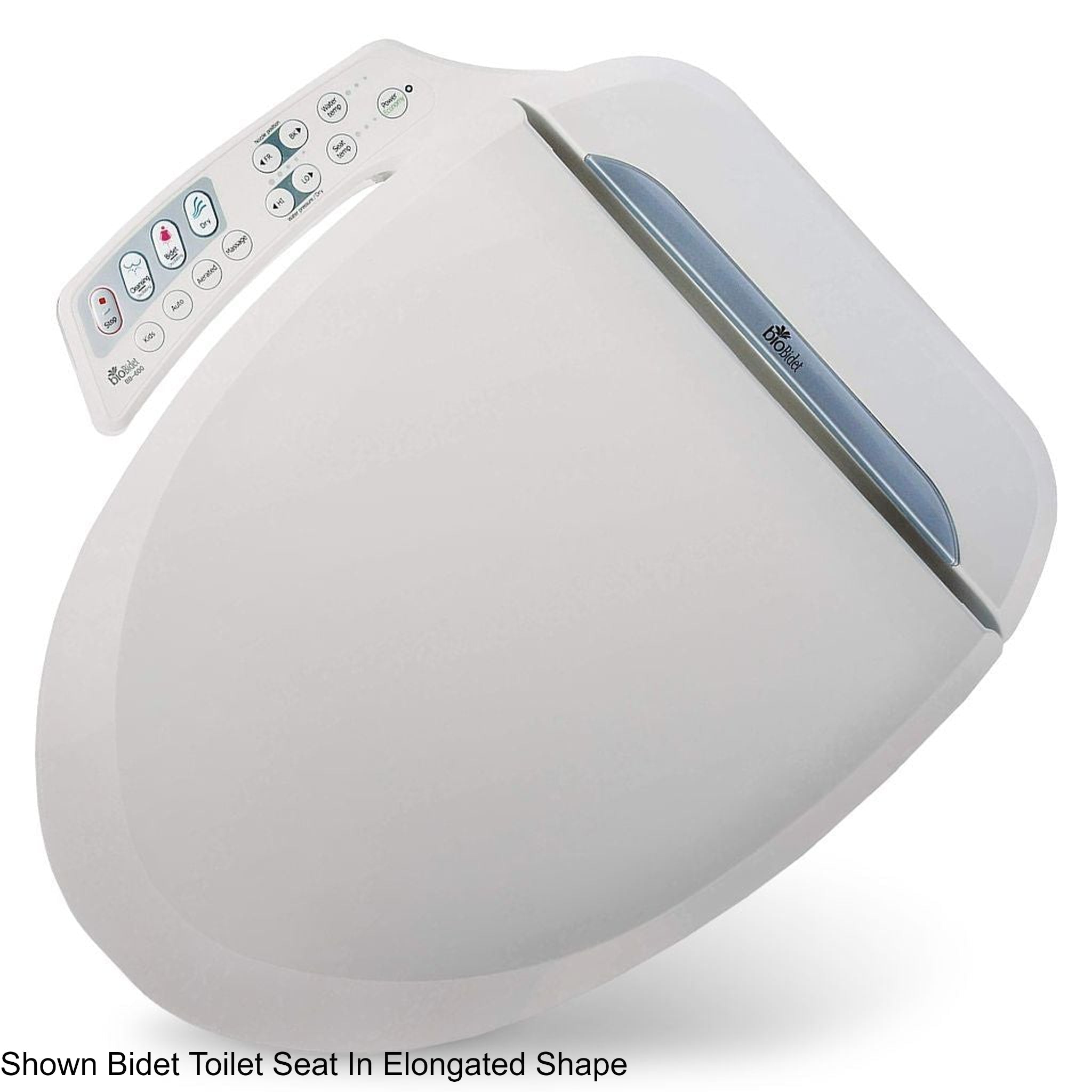 Bio Bidet, Bio Bidet Ultimate BB-600 18" White Round Advanced Bidet Toilet Seat With Side Control Panel