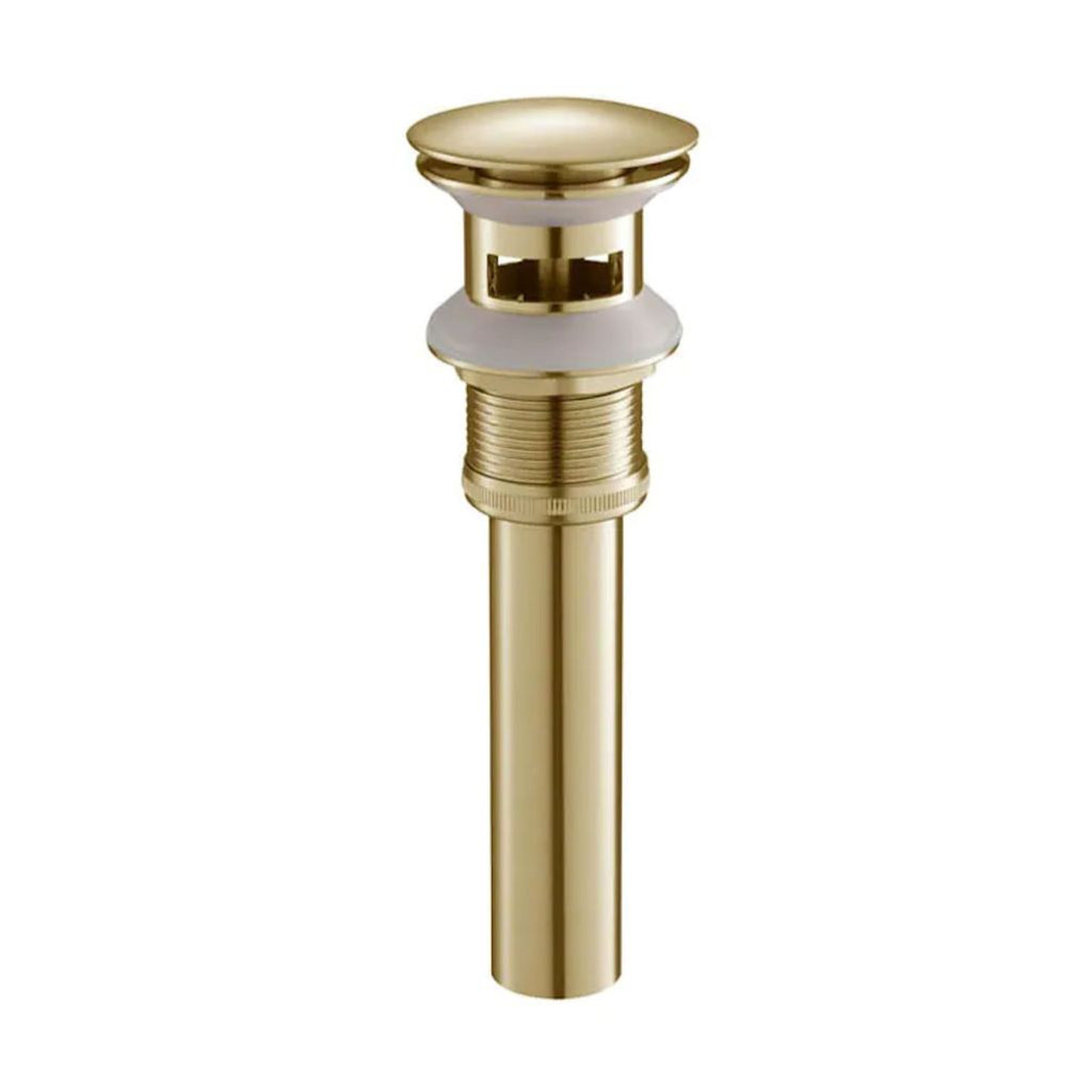 Blossom, Blossom 1.25" Brushed Gold Brass Pop-Up Sink Drain With Overflow