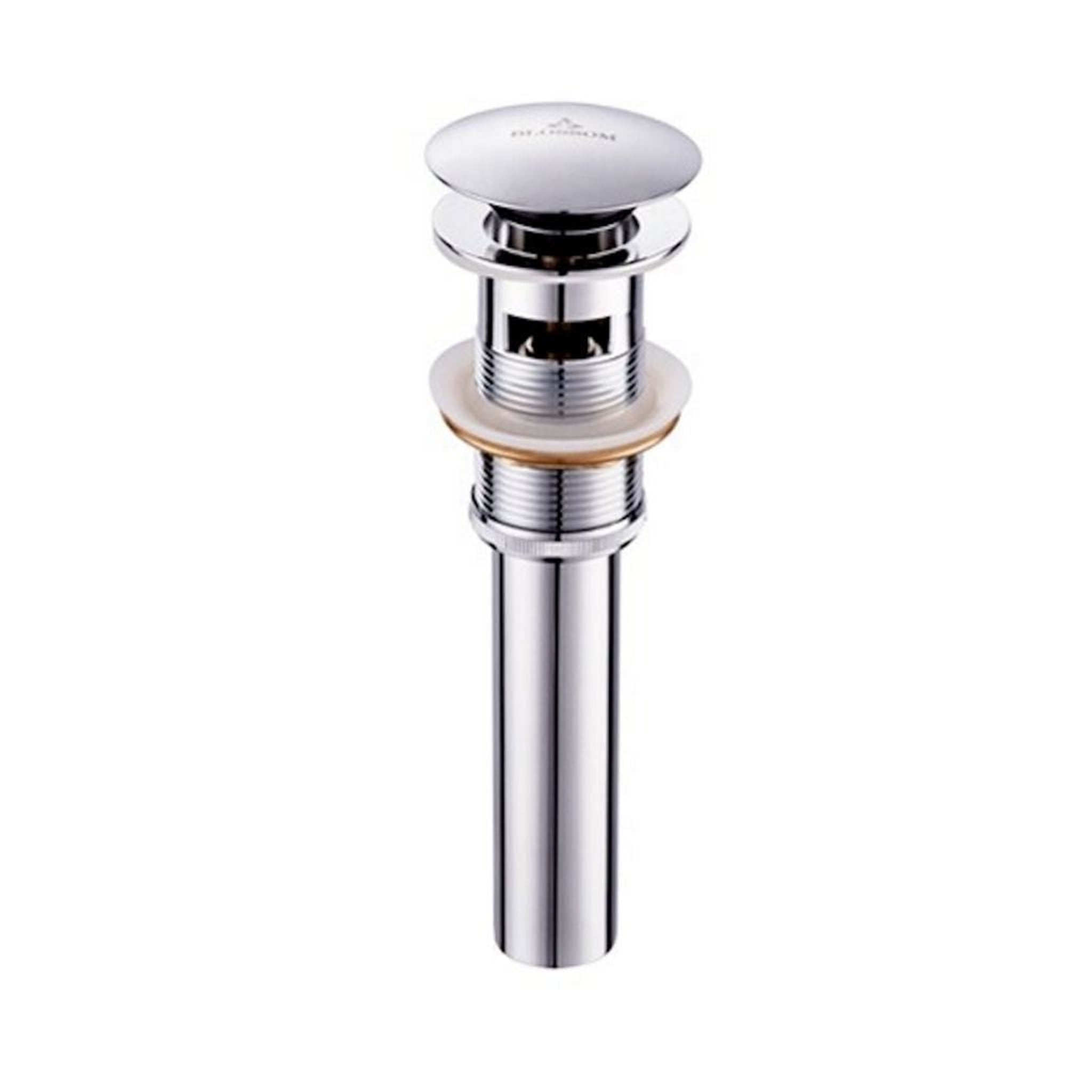 Blossom, Blossom 1.25" Chrome Brass Pop-Up Sink Drain With Overflow